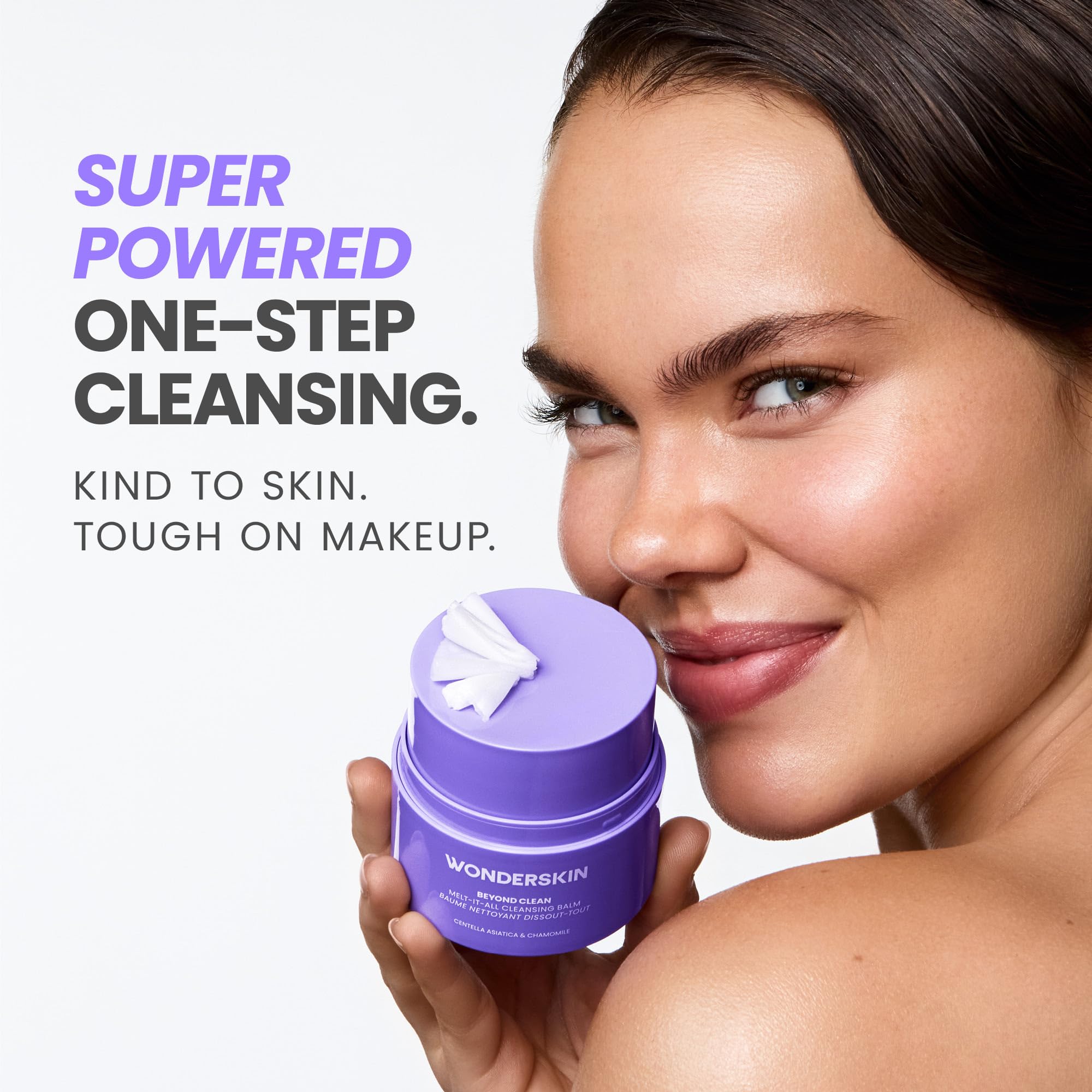 Wonderskin Cleansing Balm Ricarica - Da Balsamo a Latte Detergente, Detergente Viso Delicato e Idratante con Centella Asiatica e Camomilla