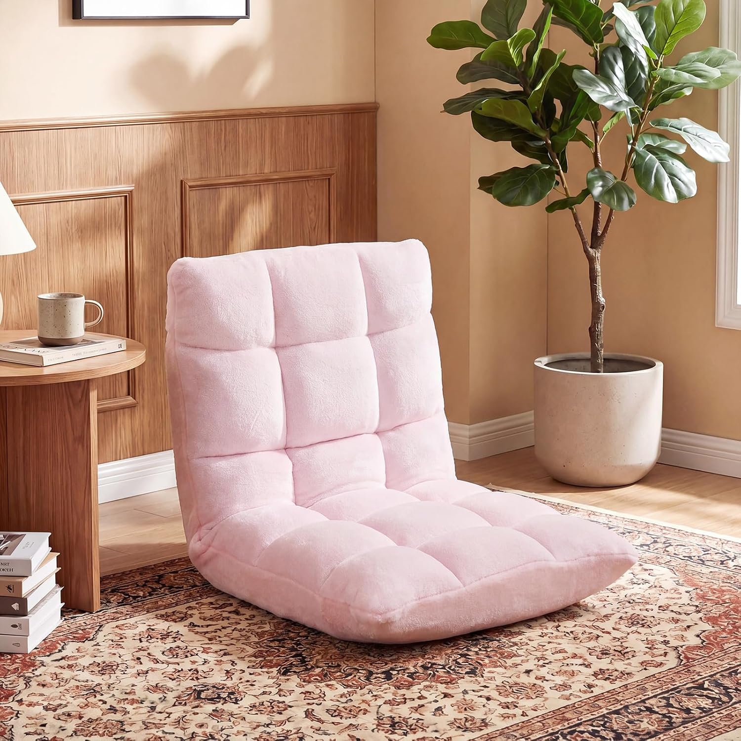 Memory Foam Floor Chair with 14-Poistion Adjustable Back Support
