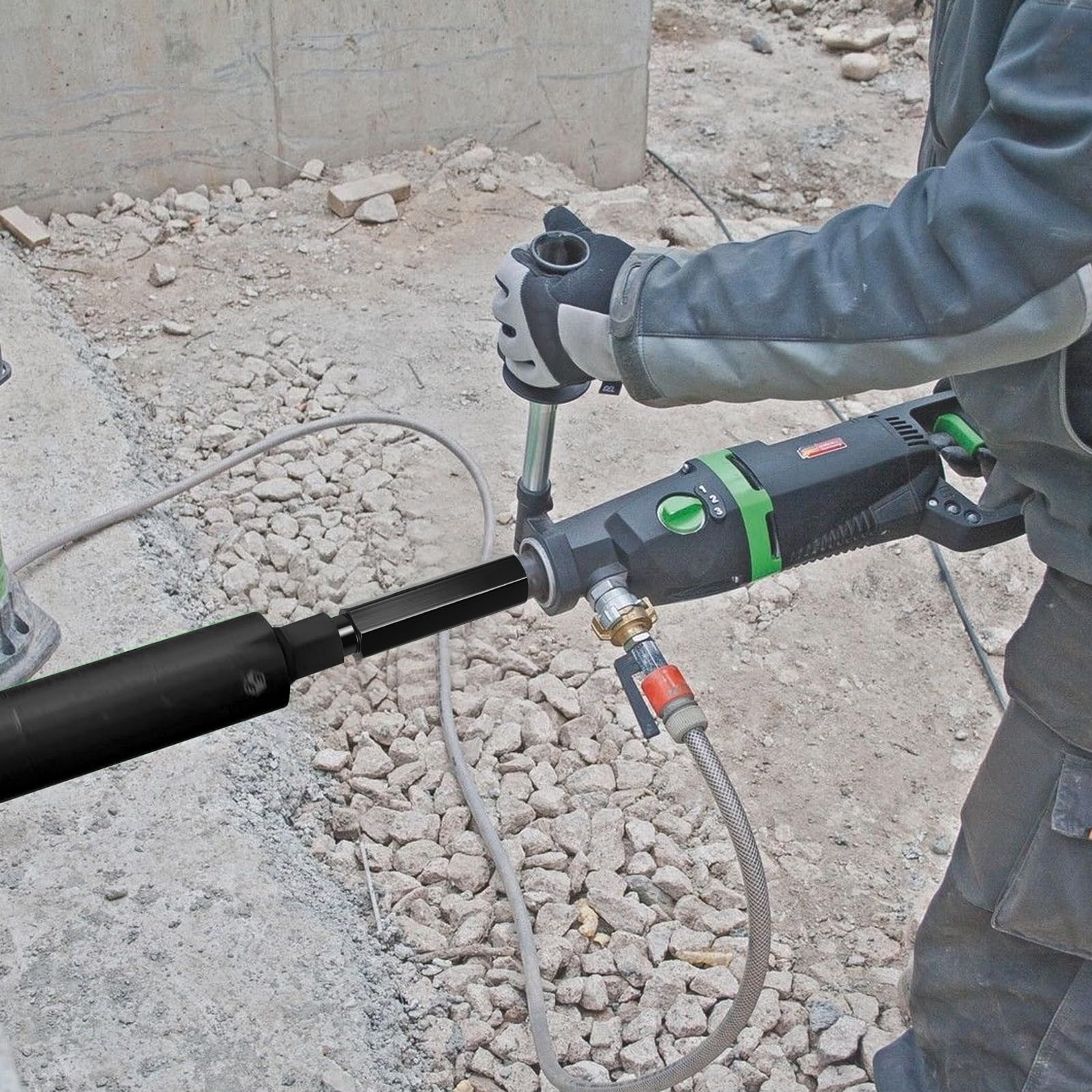 CPROSP ⌀110mm Corona de Diamante para Hormigo 1¼" UNC, con Broca de Extensión 400mm, Diamantina para Perforar en Hormigón, Mampostería y Piedra