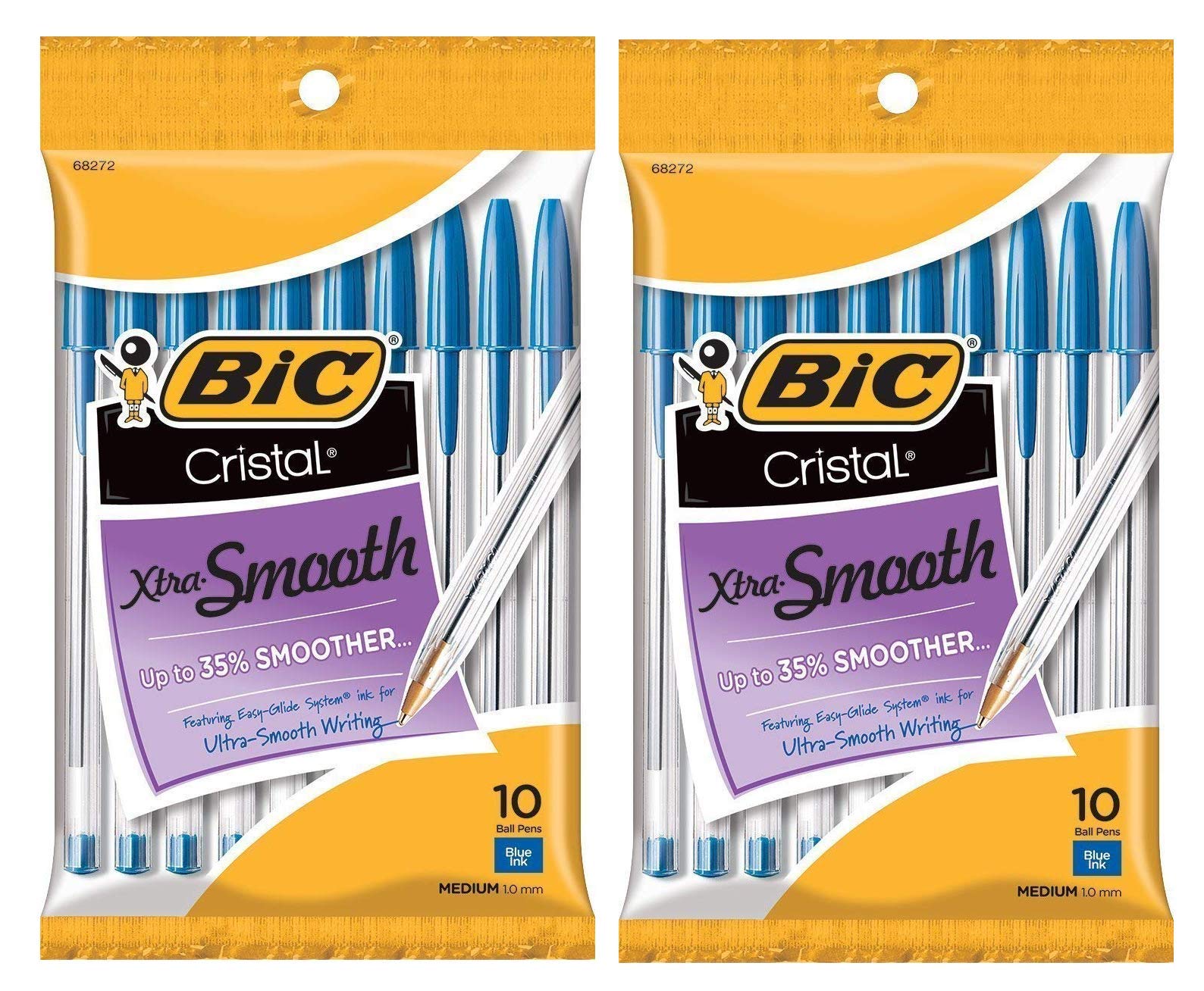 Cristal Xtra lot de 20 pochettes écriture nette pointe moyenne 1,0 mm - 2