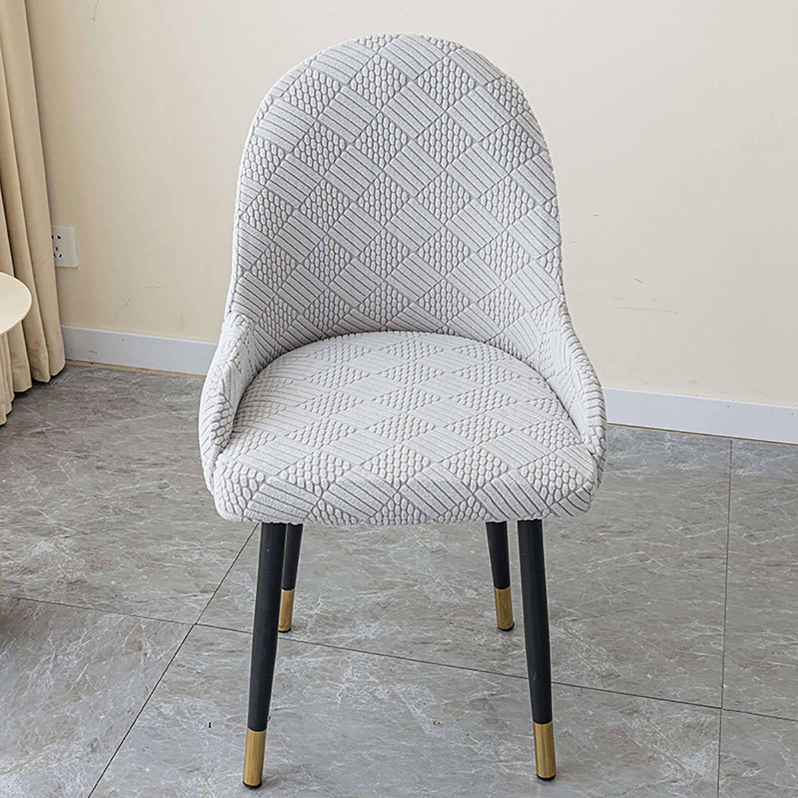 Fodera Poltroncina Sala Pranzo Elasticizzata-Grigio Chiaro-Set di 6