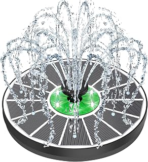 Yzert Glass Solar Fountain Floating 3.5W 2200mAh, White LED, Bird Bath