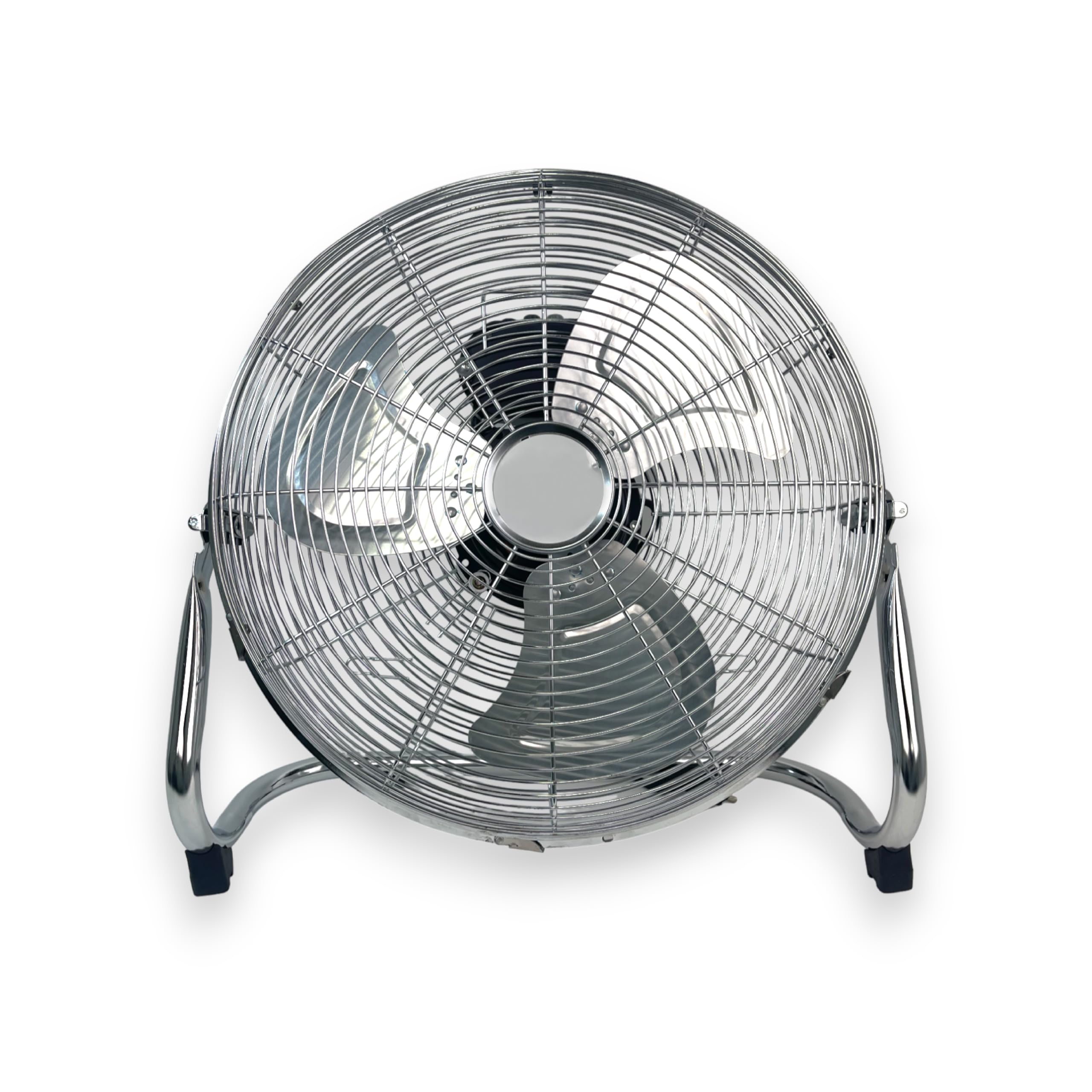 Standventilator 55 W Ø45 cm Edelstahlflügel 3 Geschwindigkeitsstufen Metallventilator