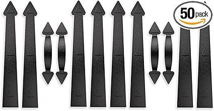 Garage Door Magnetic Decorative Hardware Kit, 8 Hinges 4 Handles Carriage Accents for 2 Car Garage, Strong Magnets, Color Blackgarage Decorations