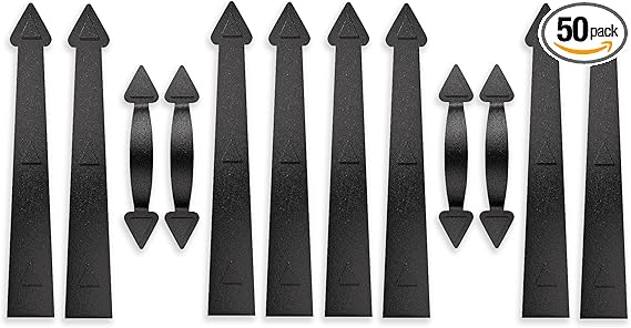 Garage Door Magnetic Decorative Hardware Kit, 8 Hinges 4 Handles Carriage Accents for 2 Car Garage, Strong Magnets, Color Blackgarage Decorations