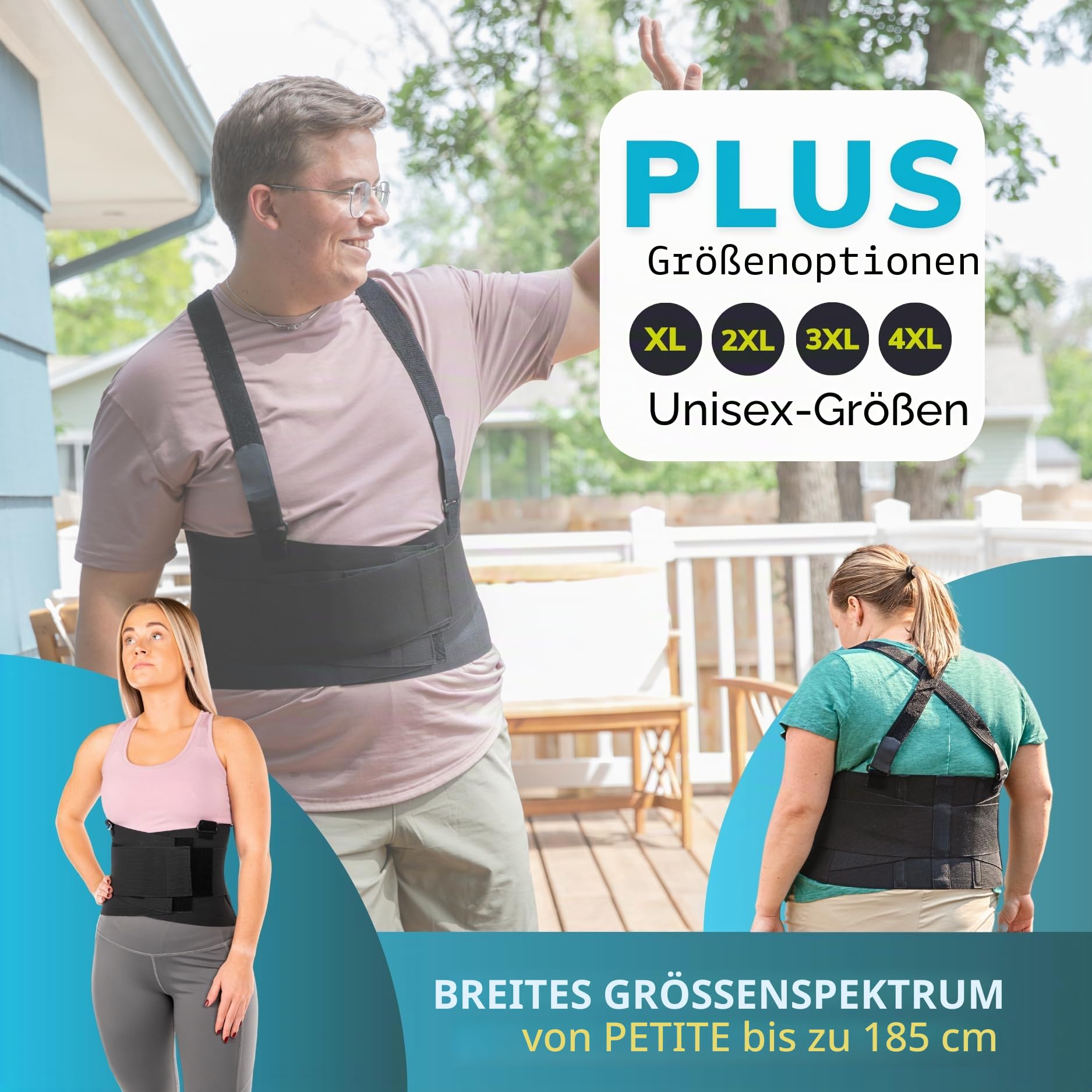 Industrial Work Back Brace with Straps for Movers, Warehouse & Construction-XL by BraceAbility