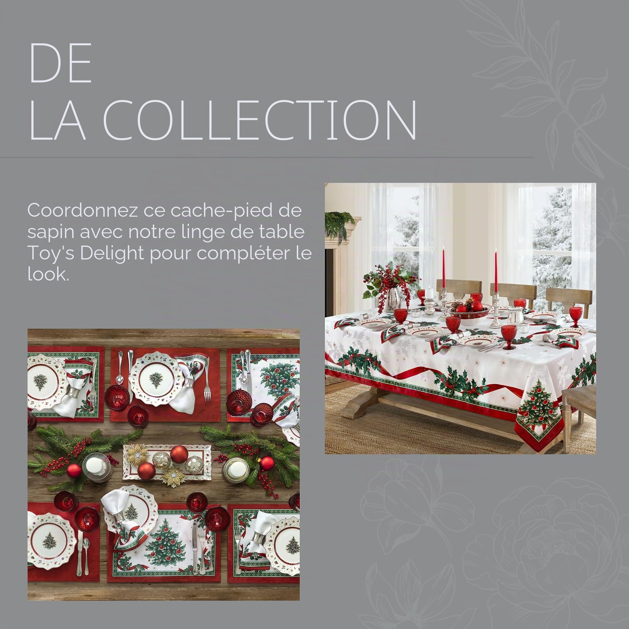 Elrene Home Fashions Villeroy & Boch Toy's Delight Jupe de Sapin de Noël, Ronde, 122 x 122 cm