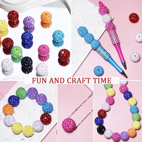 Miniatura 9 de Cuentas de agujero grande para hacer joyas, cuentas europeas de colores mixtos, cuentas de jardín de hadas, cuentas espaciadoras para manualidades,