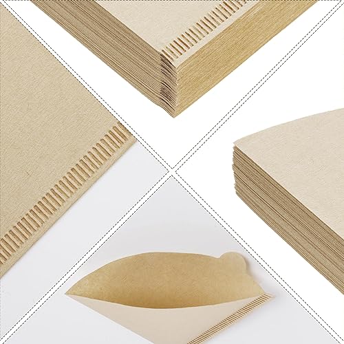 Miniatura 3 de 300 filtros de café cono V60 filtro de café n. 1, filtros de café 1-2 tazas para verter papel natural sobrecono (sin blanquear)