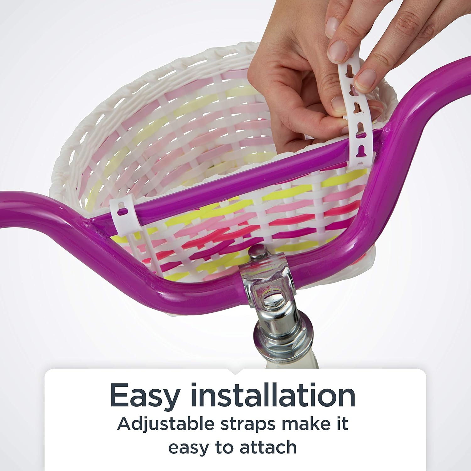 Schwinn Girls Bicycle Basket, Regular Flowers , Pink