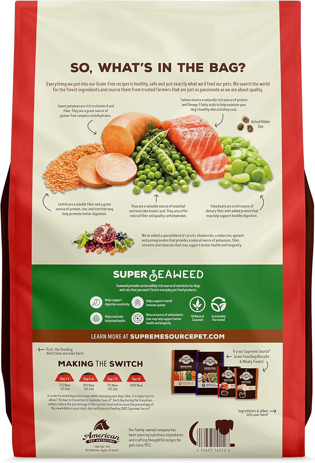 Supreme Source Grain Free Dry Dog Food, Salmon & Sweet Potato Recipe, 11 Pound Bag