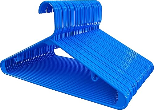Miniatura 5 de Utopia Home Perchas de plástico paquete de 50  Percha para ropa con ganchos  Percha duradera y ahorra espacio  Perchas azules resistentes  Perchas