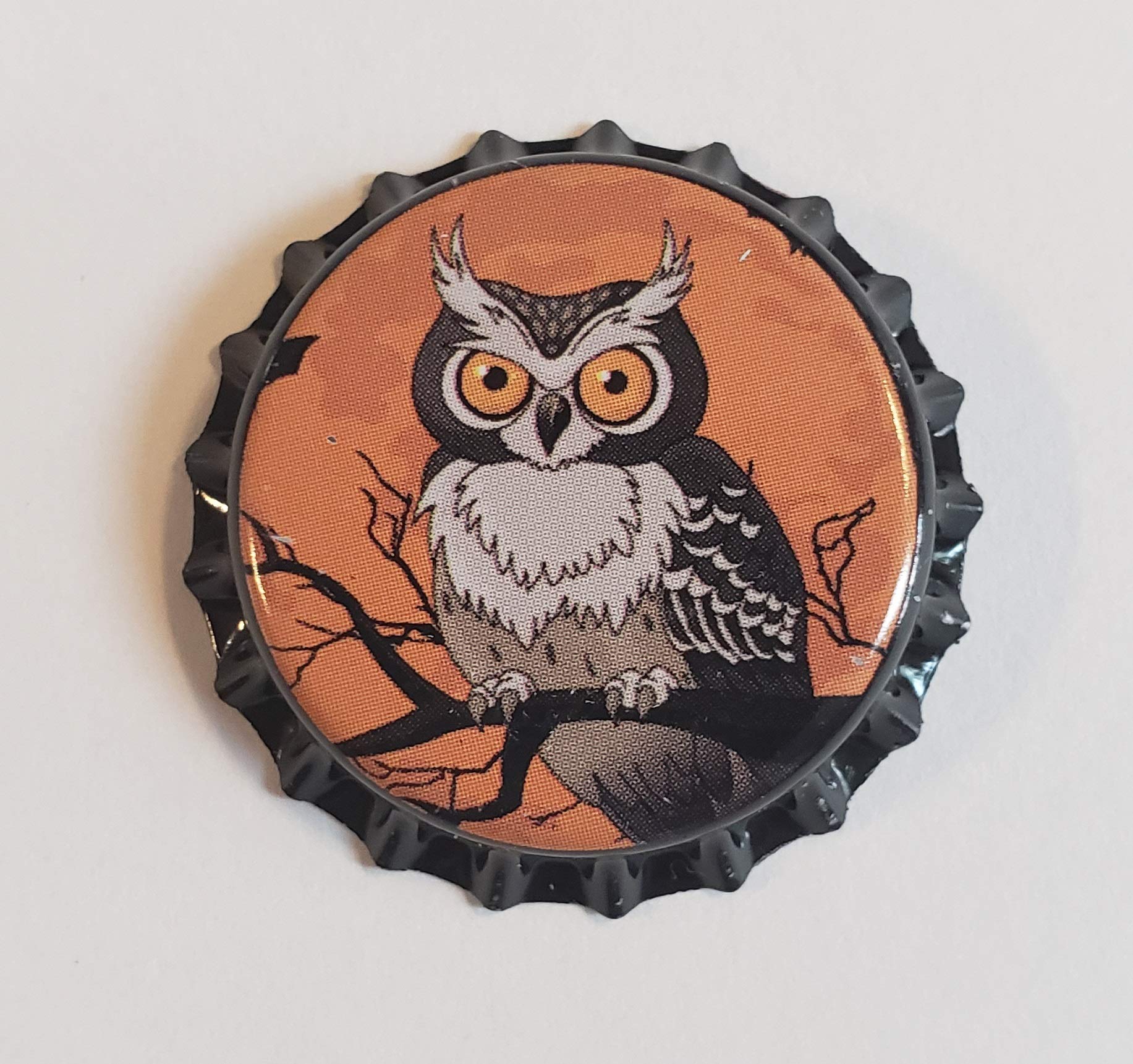 100 Owl Beer Bottle Caps for Brewing & Crafts Halloween Decoration