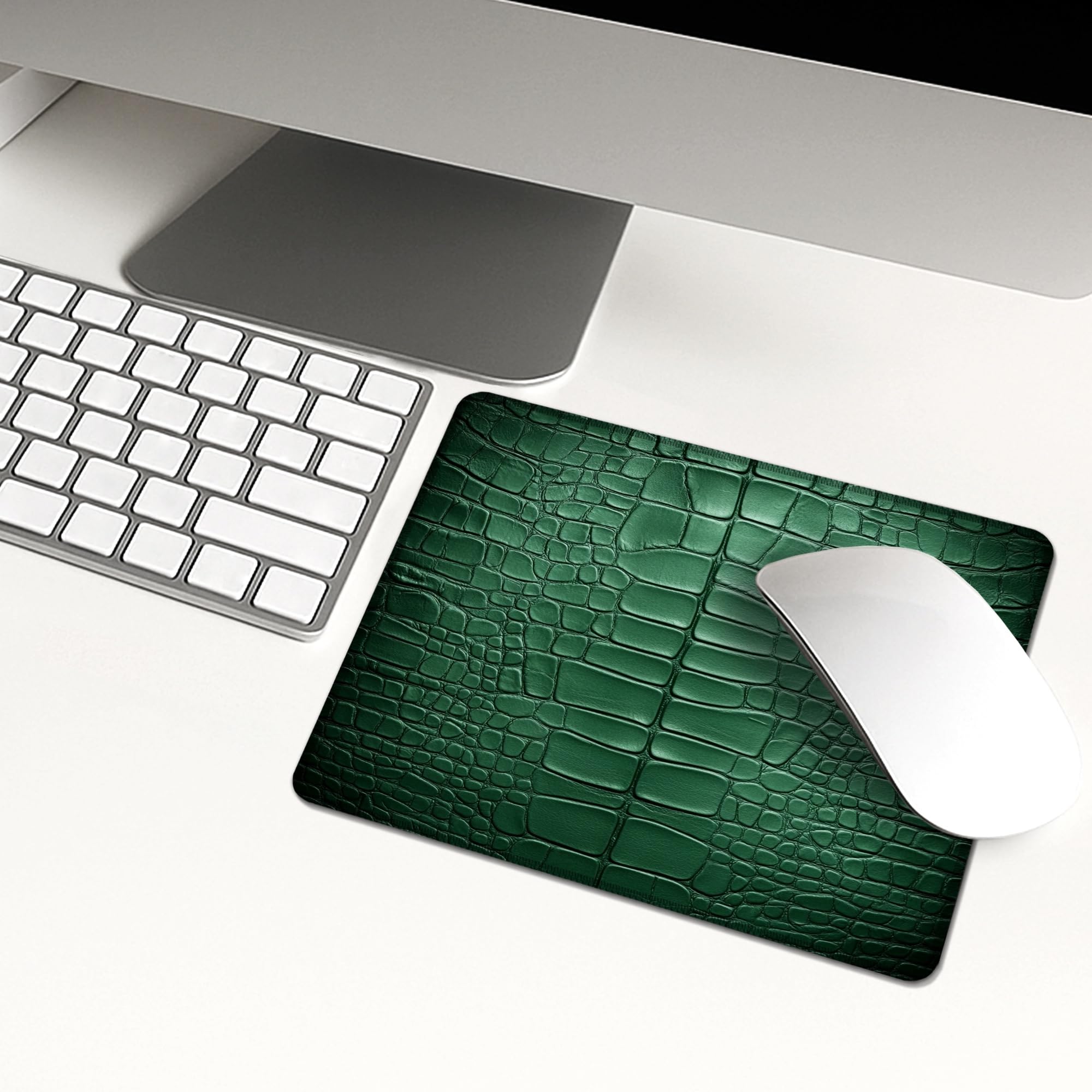 Amazon.com: Elegant Green Crocodile Texture Mouse Pad, Stylish