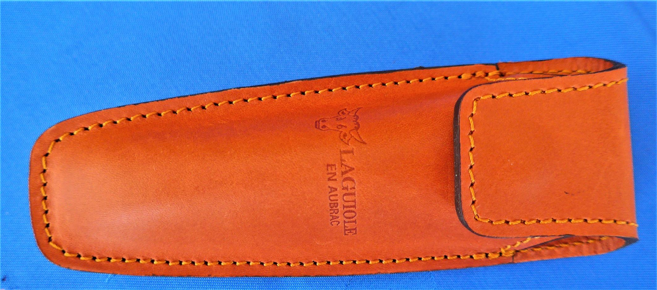 LAGUIOLE En Aubrac Leder-Etui Für Taschenmesser Bis 12 Cm - Braun