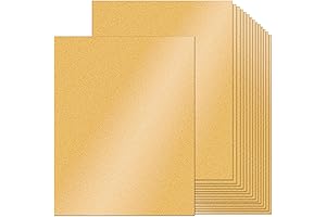 Ohuhu 8.5" x 11" 100 Sheet Gold Shimmer Cardstock