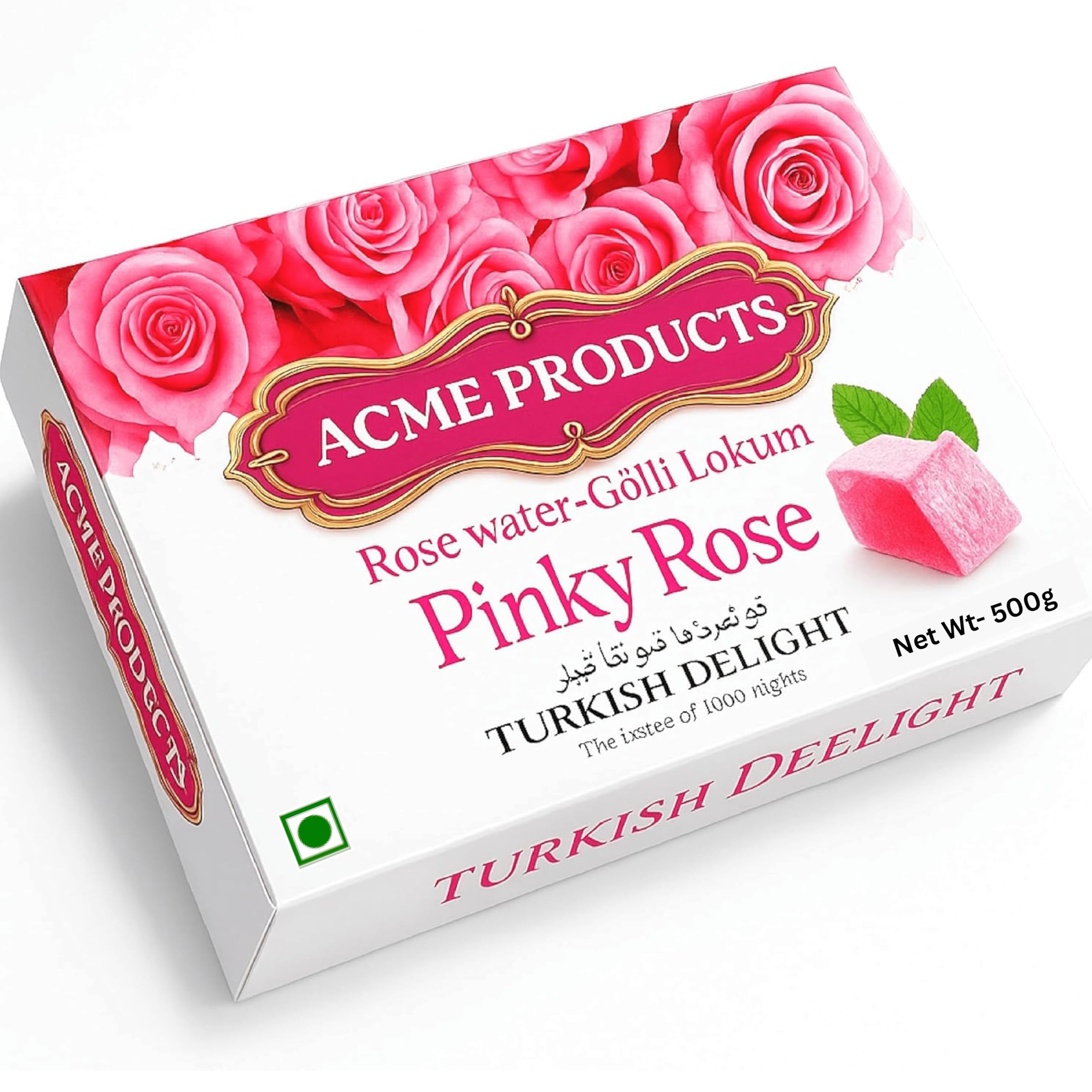 Acme Products Pomegranate with Pistachio Turkish Delight 500g | Premium Soft Lokum Mithai with Rose Flavor | Festive Sweets Gift Box for Diwali, Rakhi, Weddings & Celebrations-image-48