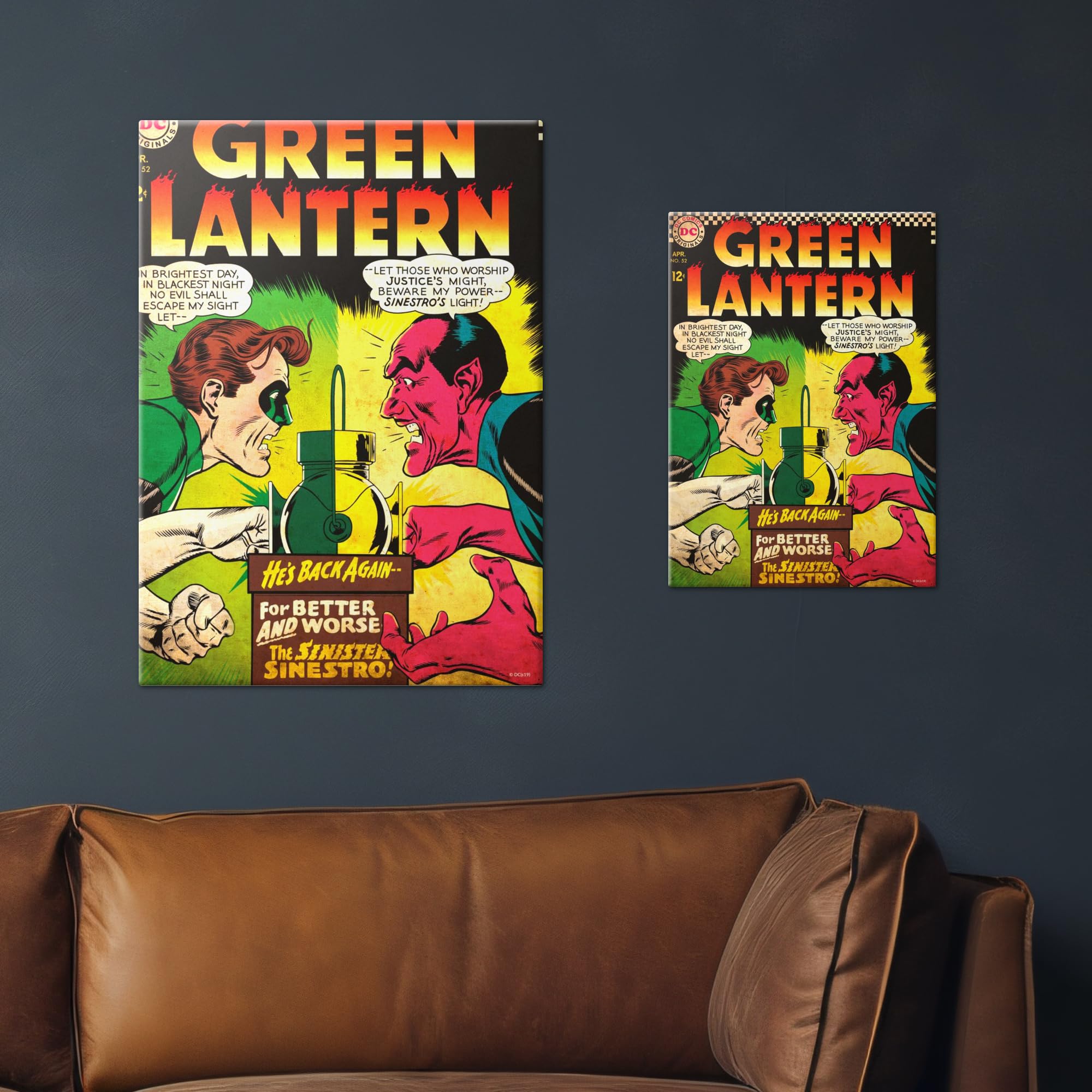 Displate Metall poster DC Comics Green Lantern 52 by Gil Kane and Größe M | Bilder Wanddeko Wohnzimmer & Schlafzimmer Wandbilder, Geschenk. Wandkunst mit Magnet-Befestigung, ohne Bohren.