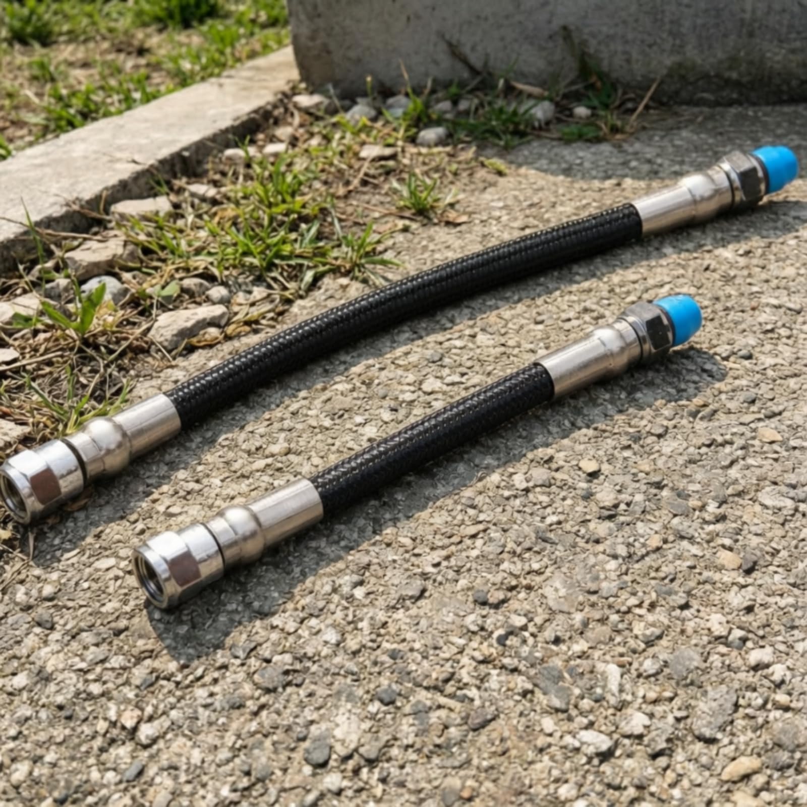 Tubo Regolatore Subacqueo Frusta Subacquea per Attrezzatura Sub Collegamenti Sicuri Erogazione Gas Costante Estremità Metalliche Filettate Protezioni, 22.5cm, style to 2