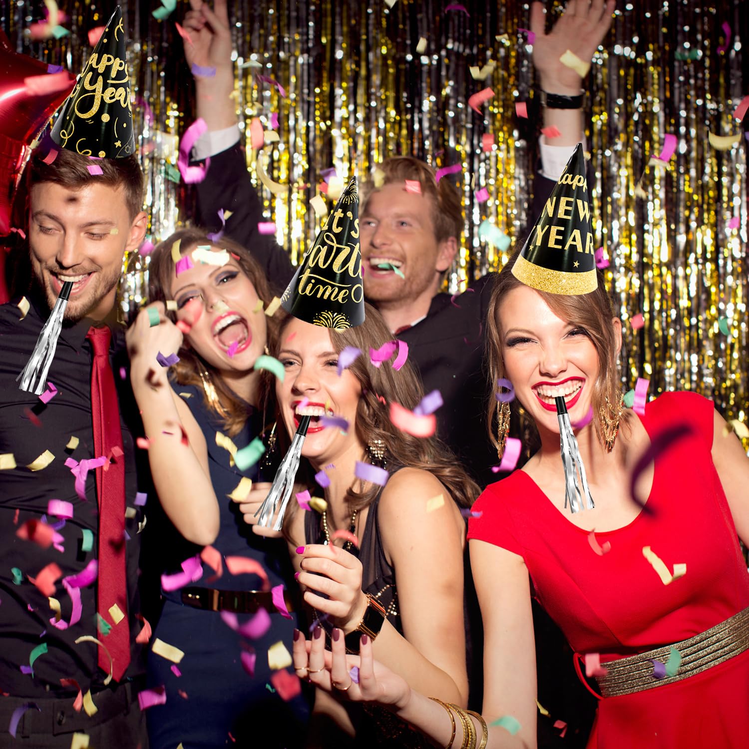 Bff Party Accessoires Nouvel An 2025 DPKOW - 23 Pièces: Lunettes, Chapeaux, Couronnes - Cotillons Multicolores Gadget Per Capodanno