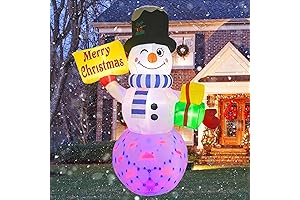8FT Snowman Inflatable Christmas Yard Decoration: Transform Your Lawn into a Festive Wonderland