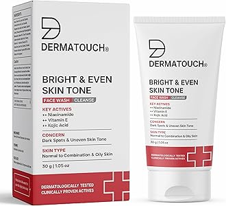 Bright & Even Tone Face Wash with Niacinamide, Vitamin E and Kojic Acid | Daily Gentle Face Cleanser For Tan, Pigmentation, Uneven Tone - 30G