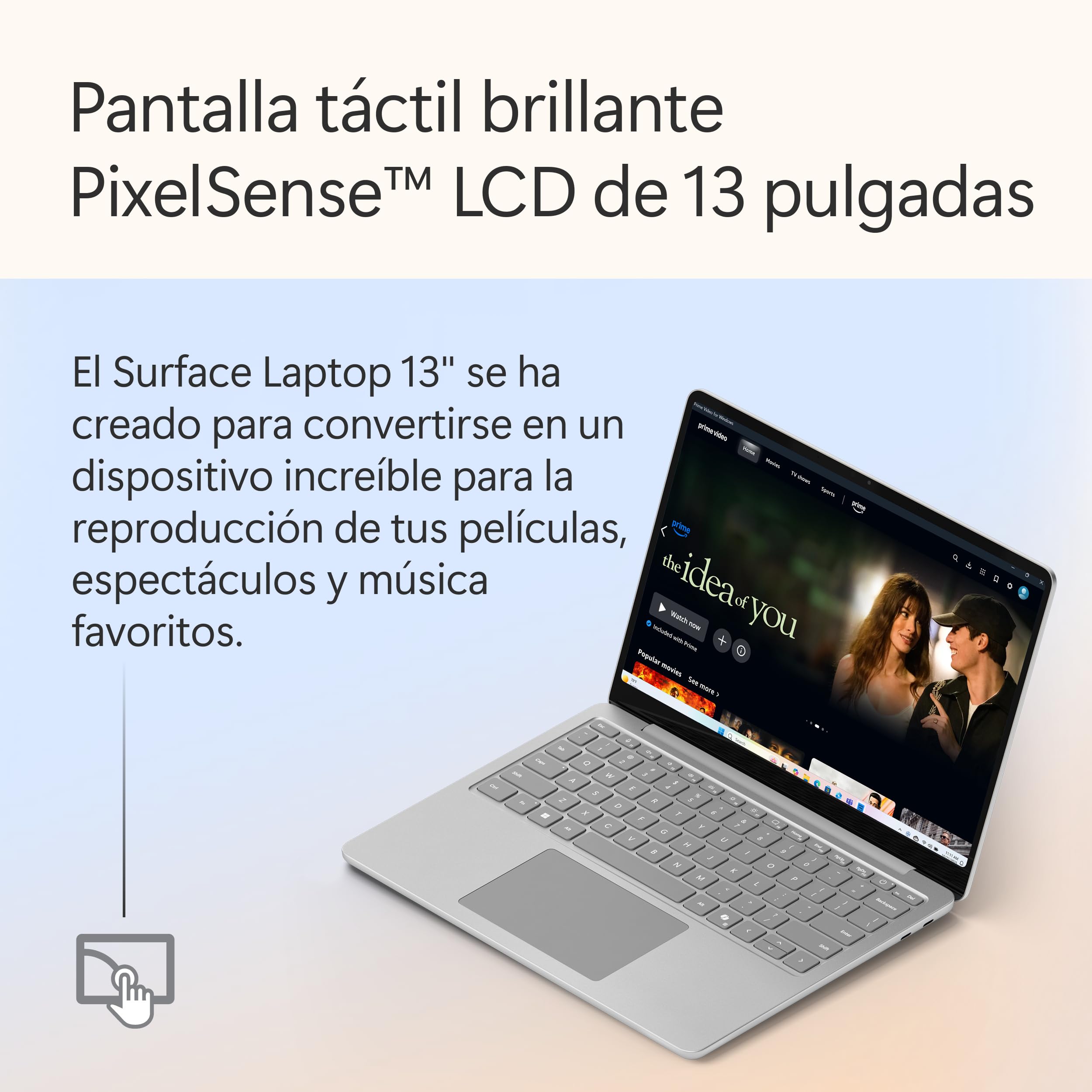 Microsoft Surface Laptop | Copilot+ PC | Pantalla táctil LCD 13'' | Snapdragon X Plus | 16GB RAM | Almacenamiento de 256GB | Último Modelo | Platino