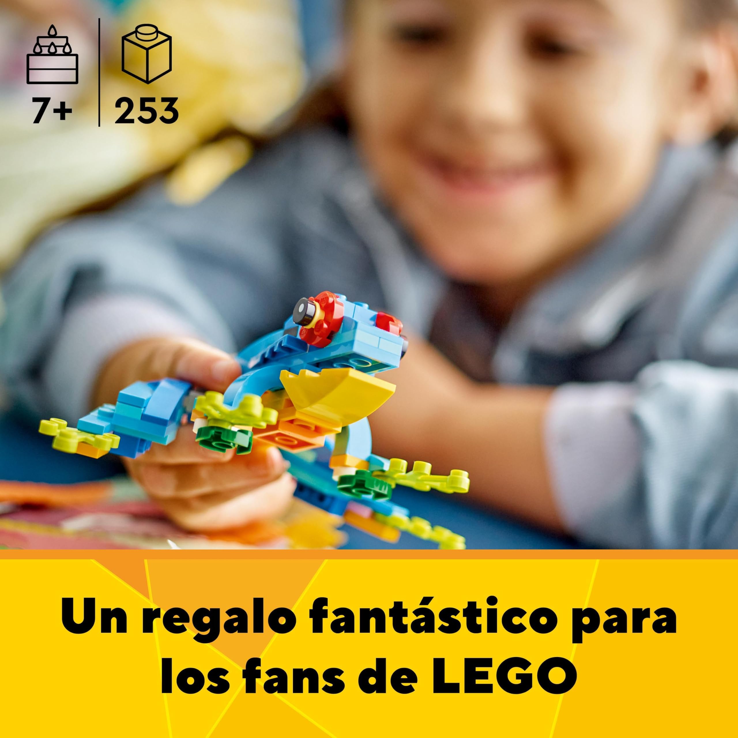 LEGO Creator 3 en 1 Loro Exótico, Pez o Rana, Figuras de Animales de Juguete para Construir, Regalo para Niños y Niñas de 7 Años o Más, Juego Creativo 31136