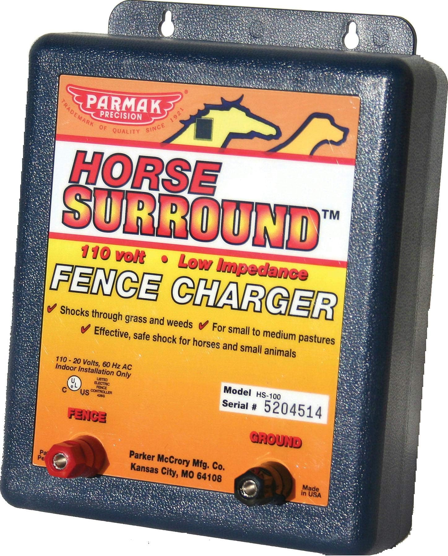 Parmak HS-100 110-20-Volt Horse Surround Low Impedance Electric Fence Charger