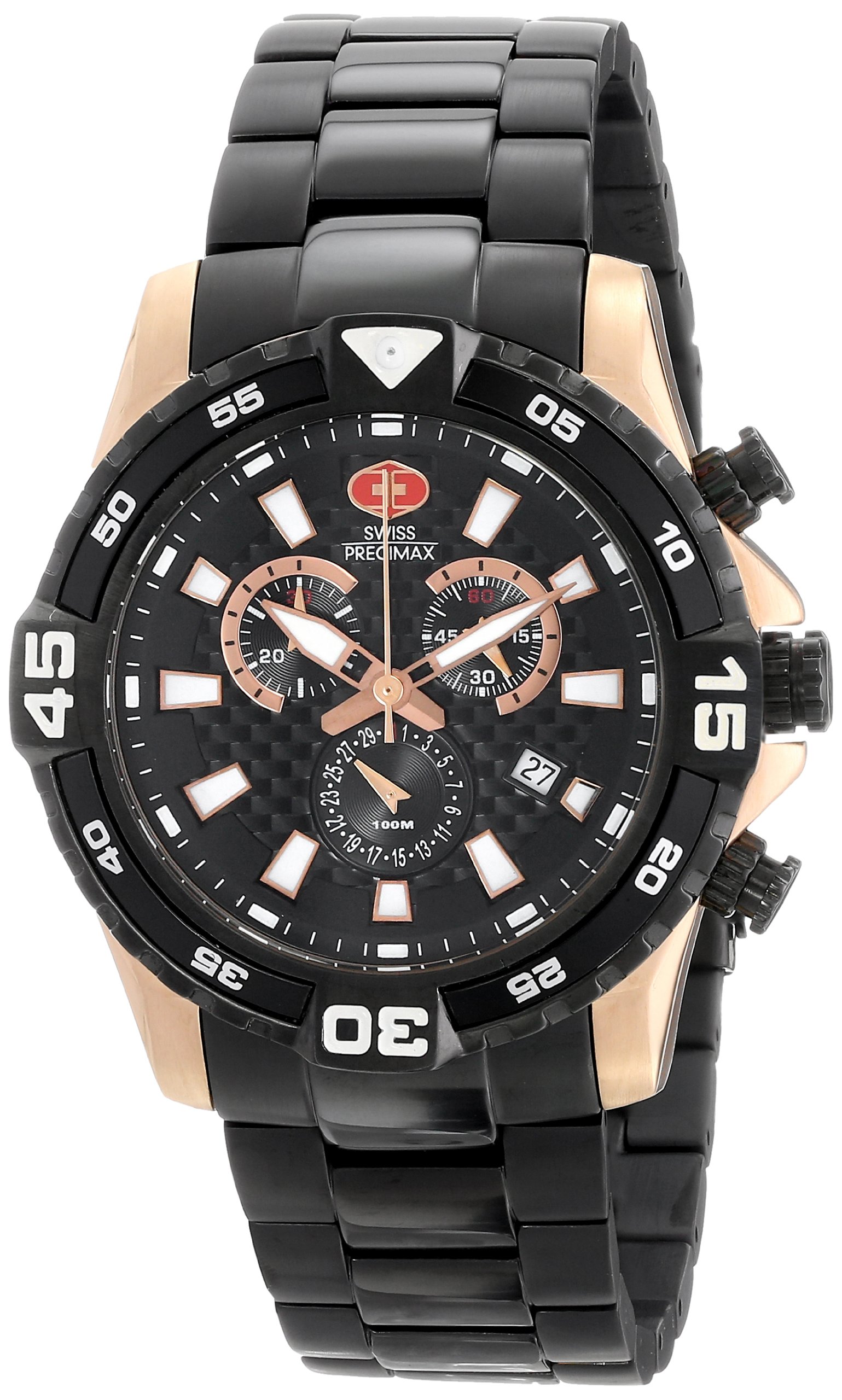 Men's SP13108 Falcon Pro Analog Display Swiss Quartz Black Watch