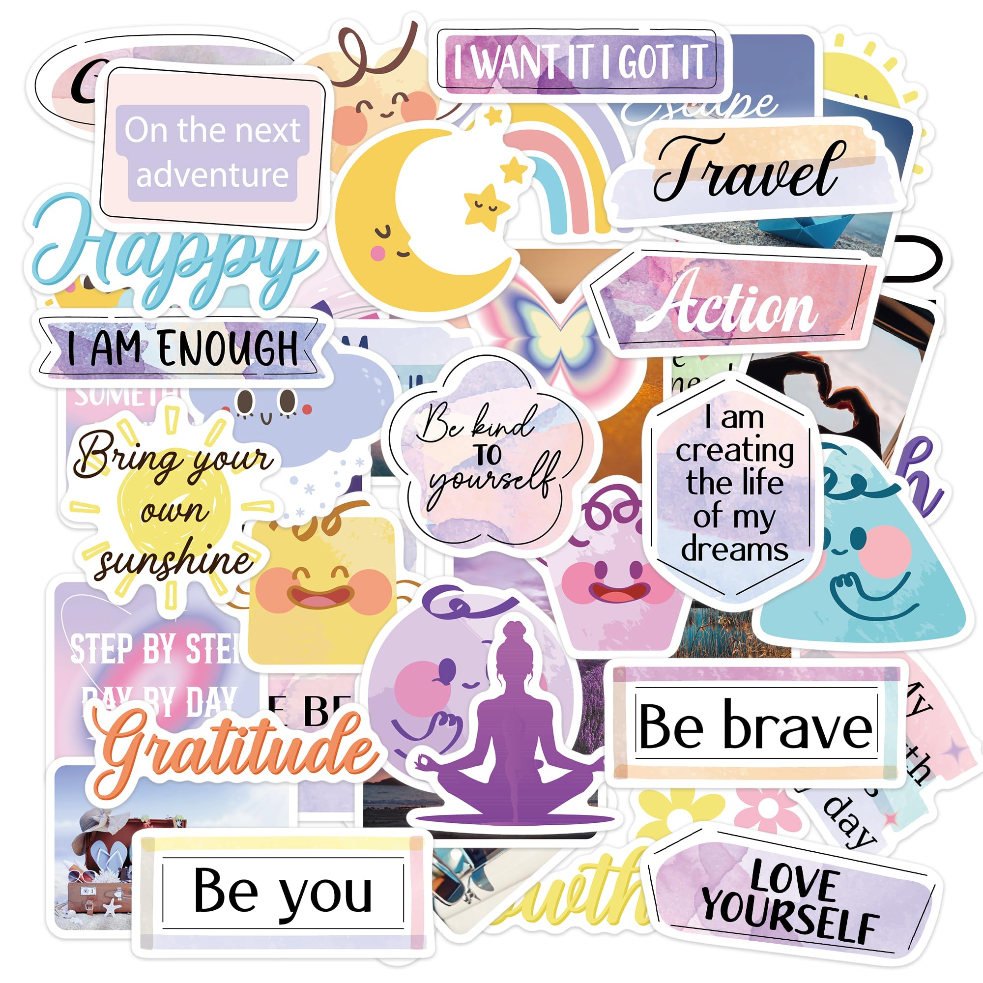 50 Pcs Affirmation Vision Board Stickers for Women, Inspirational Positive Quote Stickers, Motivational Vision Board Supplies and Kit for Journaling