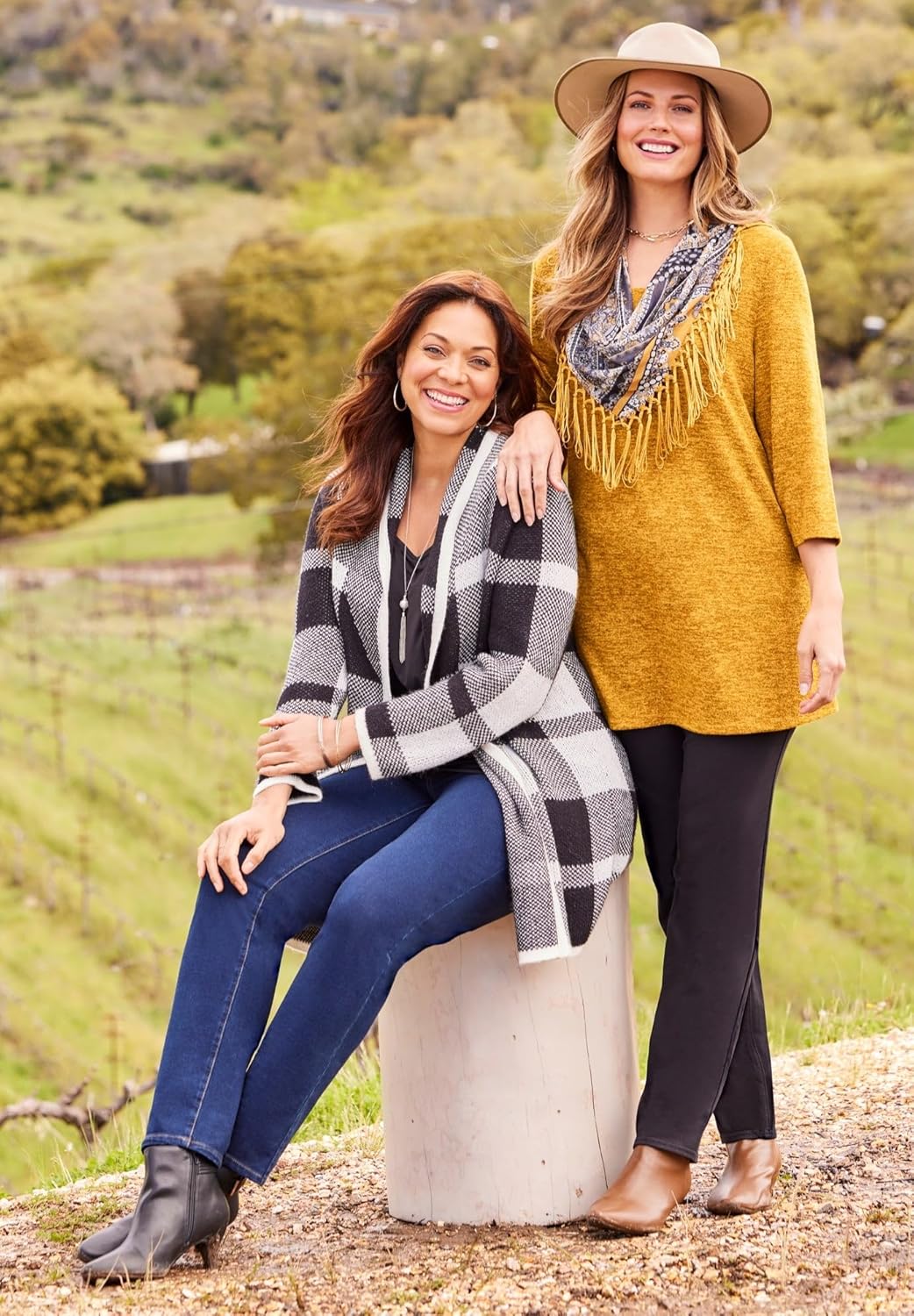 Women's Plus Size Country Village Sweater Cardigan