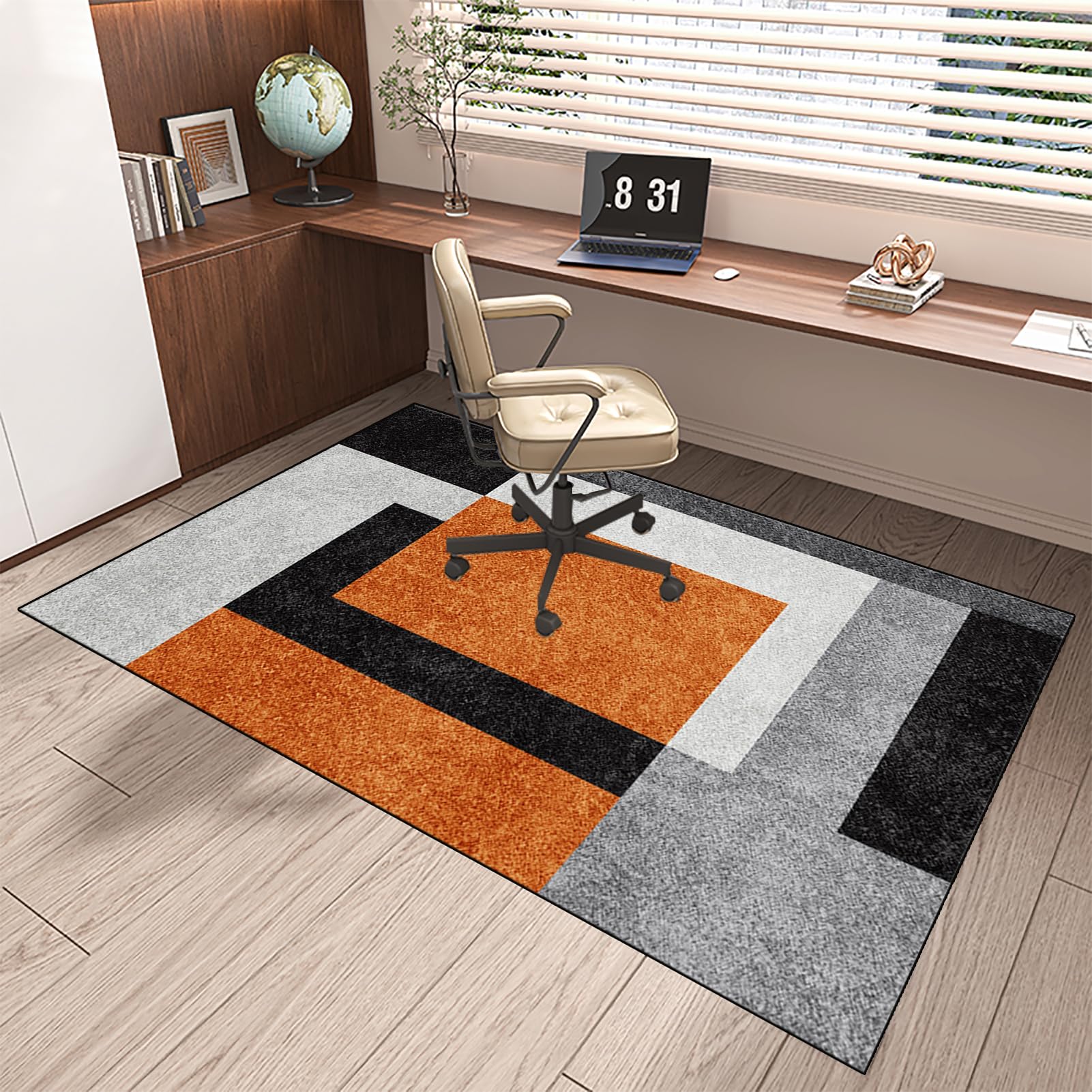 MXOUAJ Office Chair Mat for Carpet Floors Non-slip Gaming Chair Mat for Carpet & Wooden Floors Carpet Protector Chair Mat Easy to Clean Floor Protection Mat for Hard Floors 180 x 200 cm
