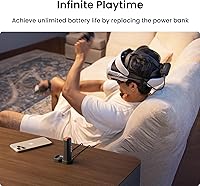 Vista 7 de KIWI design P5000 Compact Power Bank, 2 Pack 5000mah Battery Pack Compatible with Meta Quest 33S2Pro, 20W Fast Charing, Swap for Unlimited Power