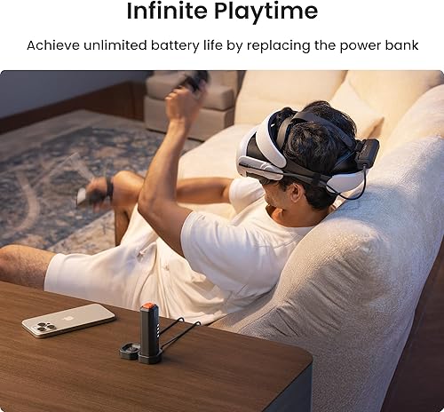 Miniatura 7 de KIWI design P5000 Compact Power Bank, 2 Pack 5000mah Battery Pack Compatible with Meta Quest 33S2Pro, 20W Fast Charing, Swap for Unlimited Power,