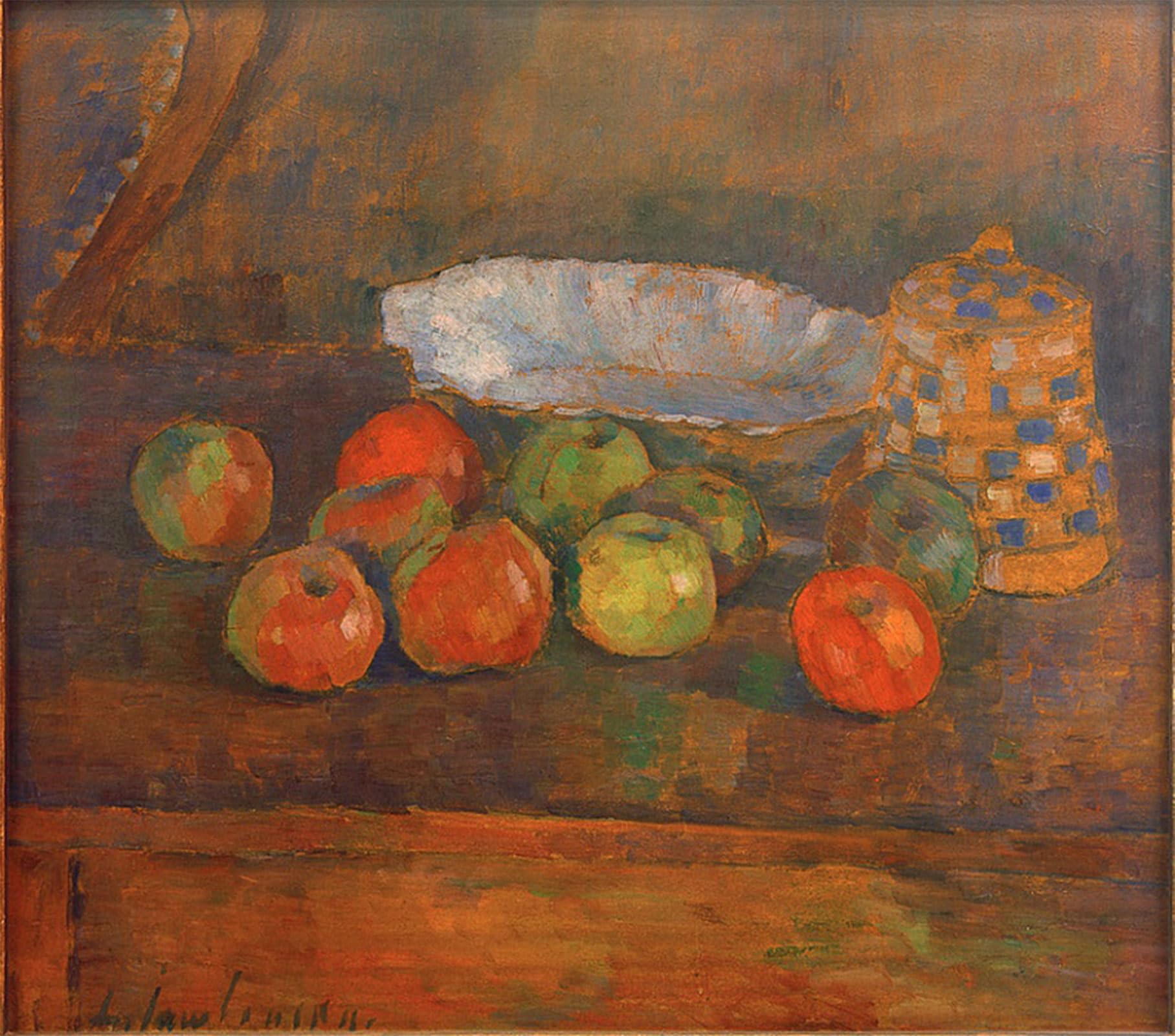 ARTXLXXBN Famous Painting Art Wall Decor Abstract Art Picture Still Life with Apples Bowl and Jug by Alexej Von Jawlensky Animal Pictures for Home Decor 60x90cm
