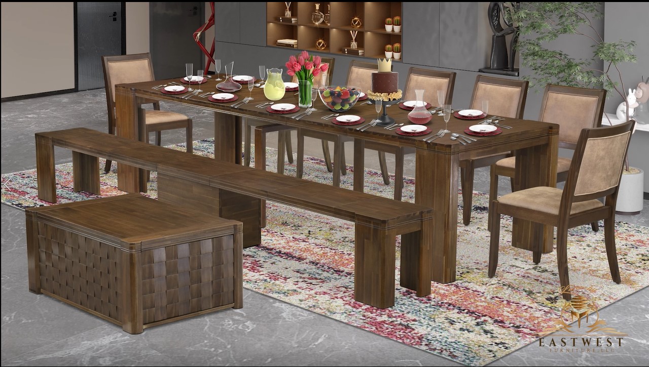 WWW_EXTENSIONTABLE ウォールナット Jaylen Extension Dining Table Light Oak Veneer Four Hands