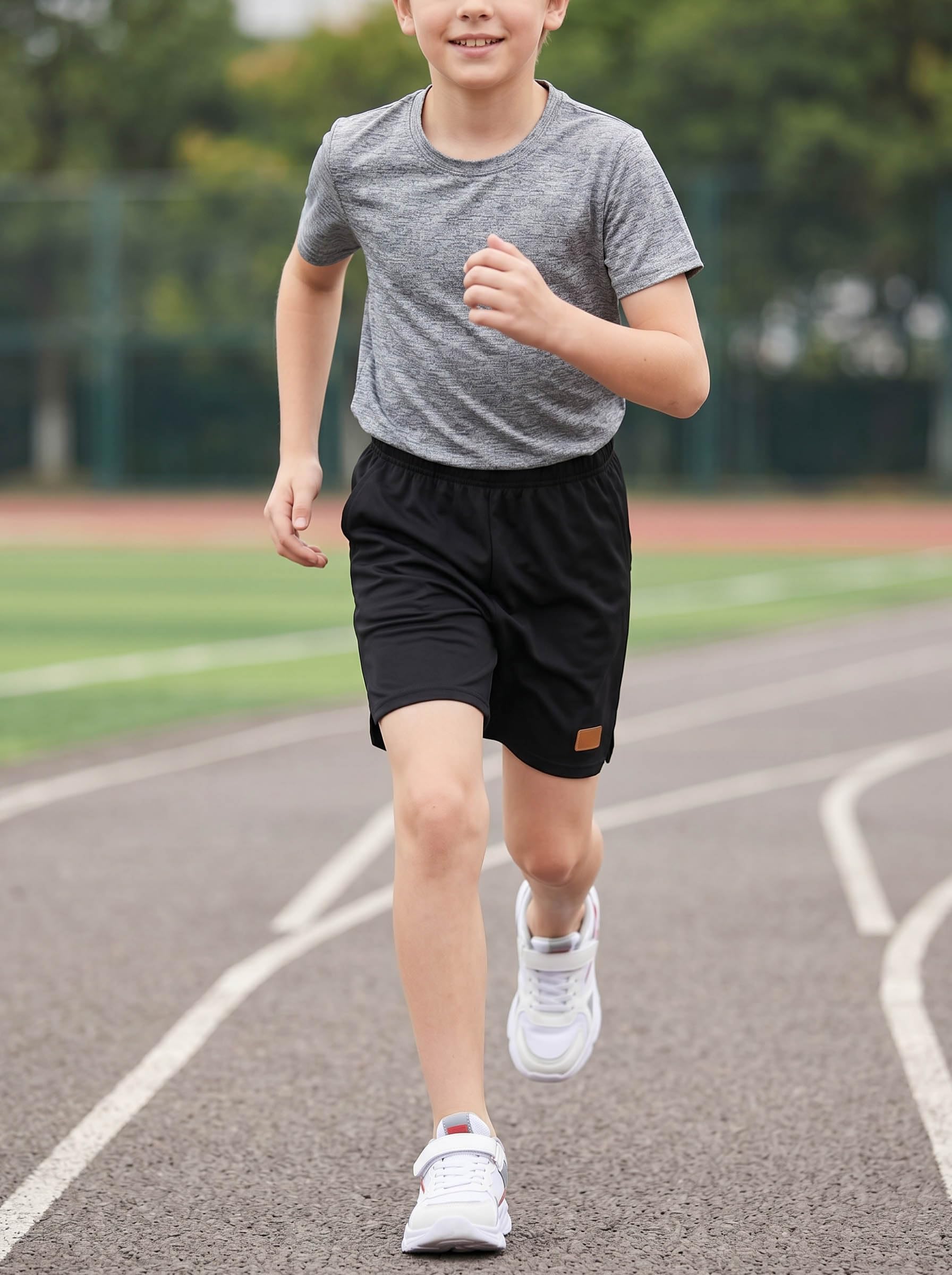 Pantalones cortos para niños, elegantes, absorben la humedad, cómodos, ligeros, suaves, para jugar, gimnasio, escuela, uso diario casual — view 4