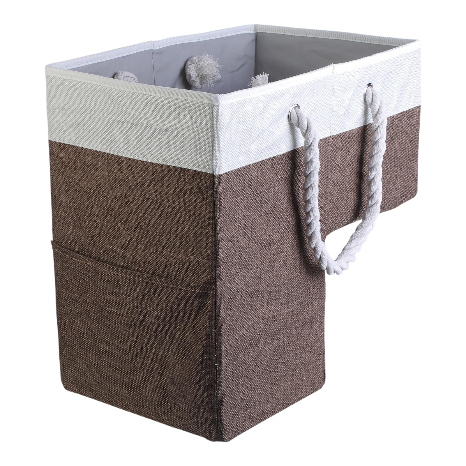 Kalttoy Creative Stair Basket with Handle Clothes Toy Storage Organizers L-Shape Stair Sundries Baskets Home Livingrooms Bedroom Basket