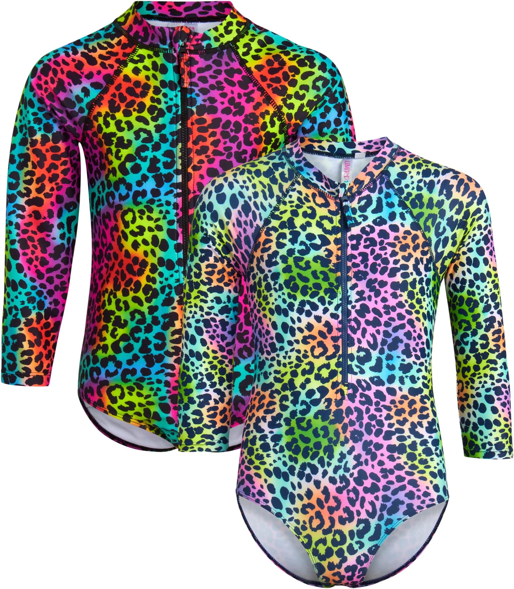 Girls' Rash Guard – UPF 50+ One-Piece Long Sleeve Swimsuit (Little Girl/Big Girl)
