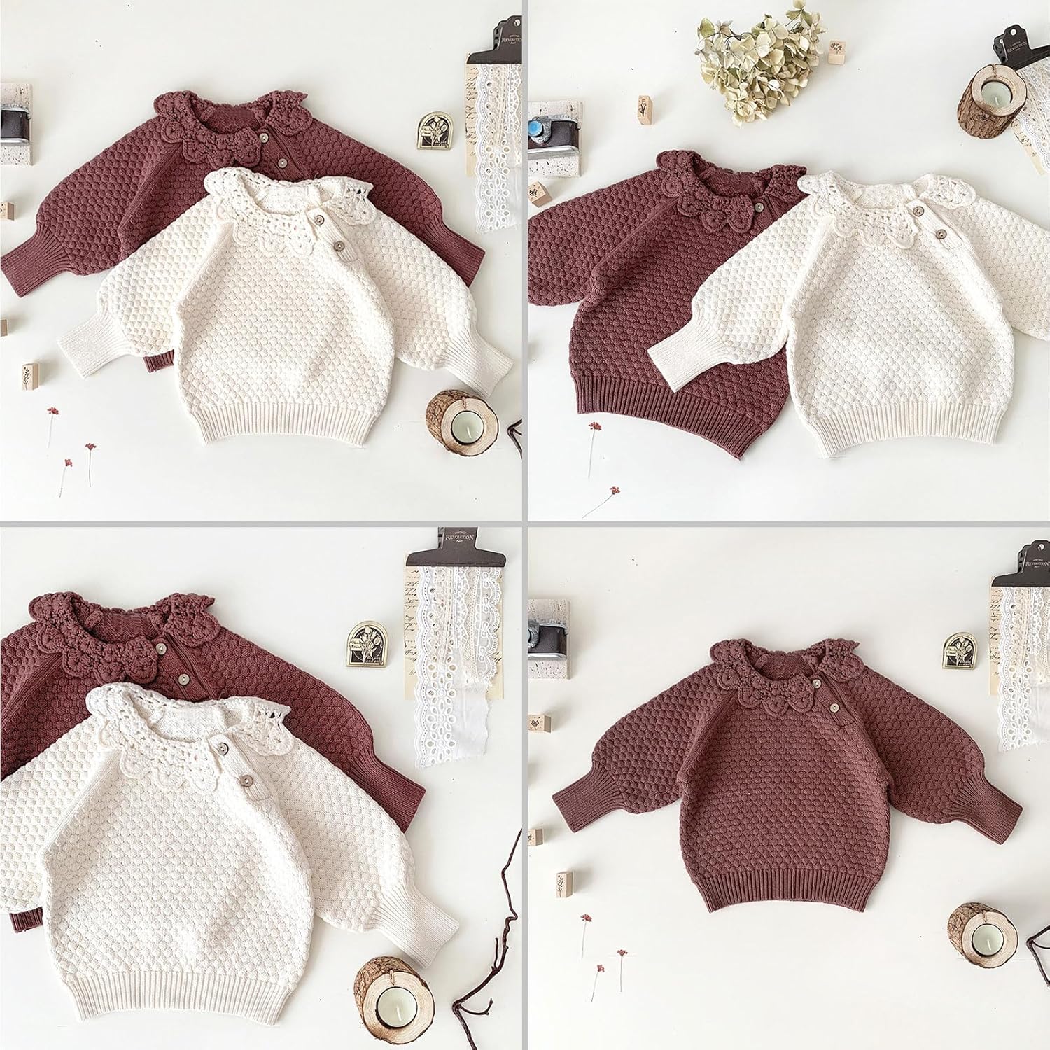 Curipeer Baby Girl Sweater Long Sleeve Knit Toddler Pullover Sweater Soft Crewneck Top for 2T-6T - Image 3