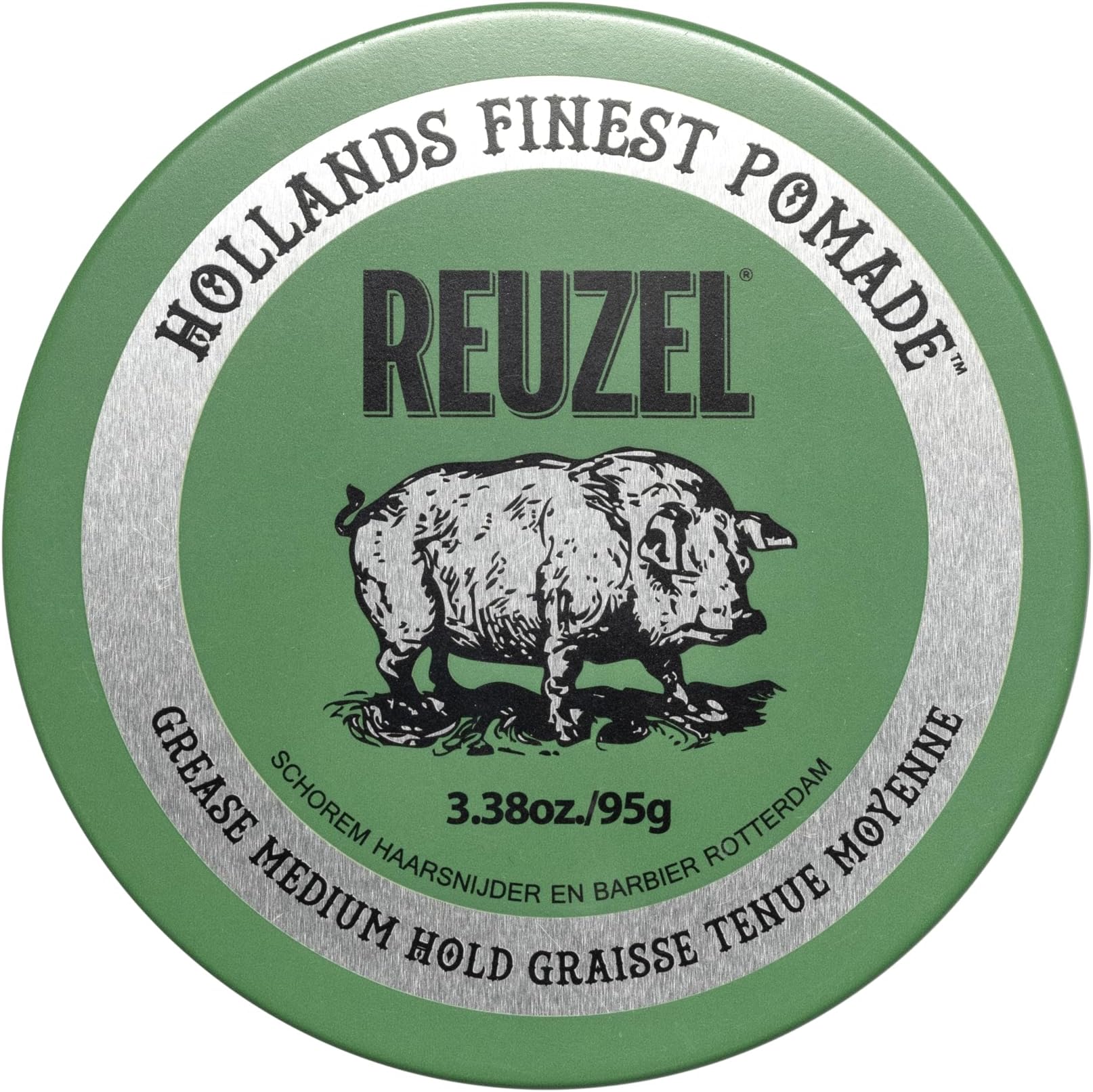 Green Grease Oil Based Pomade, Medium Hold Medium Shine Oil Pomade For Men For A Flexible Hold 3.38oz/95g