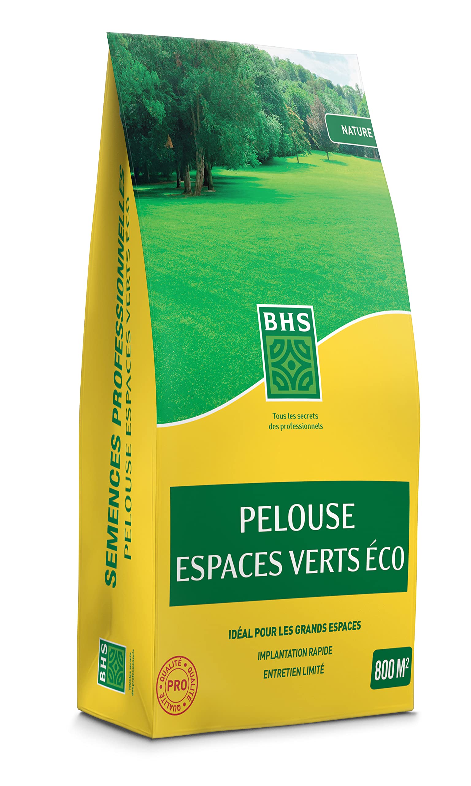 BHS GEVE20 | 20kg | 800 m² | Gazon Pelouse Espaces Verts Eco | Adaptée aux besoins des grandes surfaces | Entretien limité et bonne pérennité | Bonne résistance aux piétinements | Implantation rapide