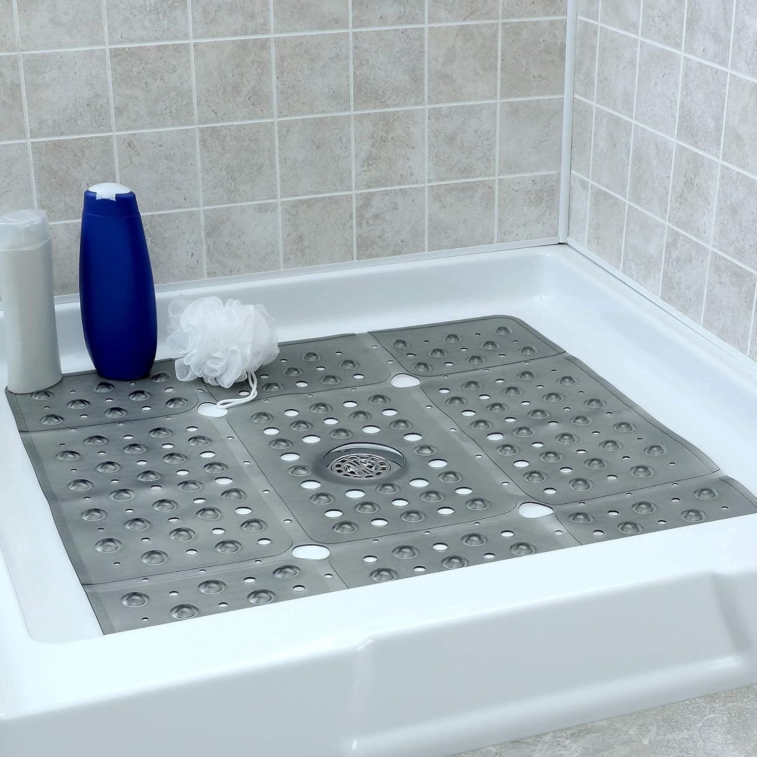 Exclusive Discount 🔥 SlipX Solutions Extra Large Square Shower Mat 27 x 27, Non-Slip Stall Mat for Elderly & Kids Bathroom (Drain Holes, Strong Suction Cups, Machine Washable, Translucent Gray) Best Cyber Deals 🔥 SlipX Solutions Extra Large Square Shower Mat 27 x 27, Non-Slip Stall Mat for Elderly & Kids Bathroom (Drain Holes, Strong Suction Cups, Machine Washable, Translucent Gray)
