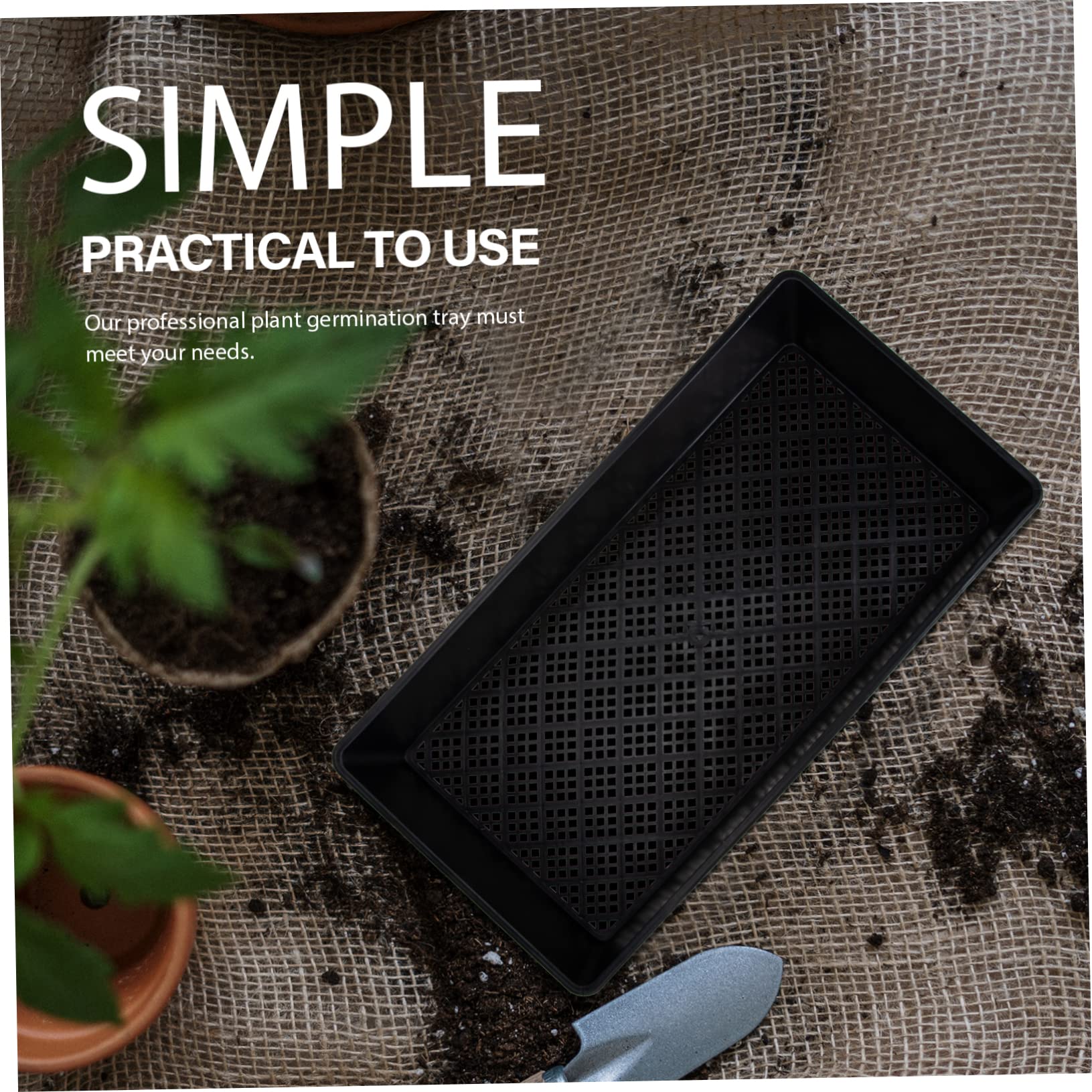 SUPVOX 6pièces Plateaux De Germination De Plantes Lot de Trays De Culture avec Fond Creux pour Et Jardinage Intérieur