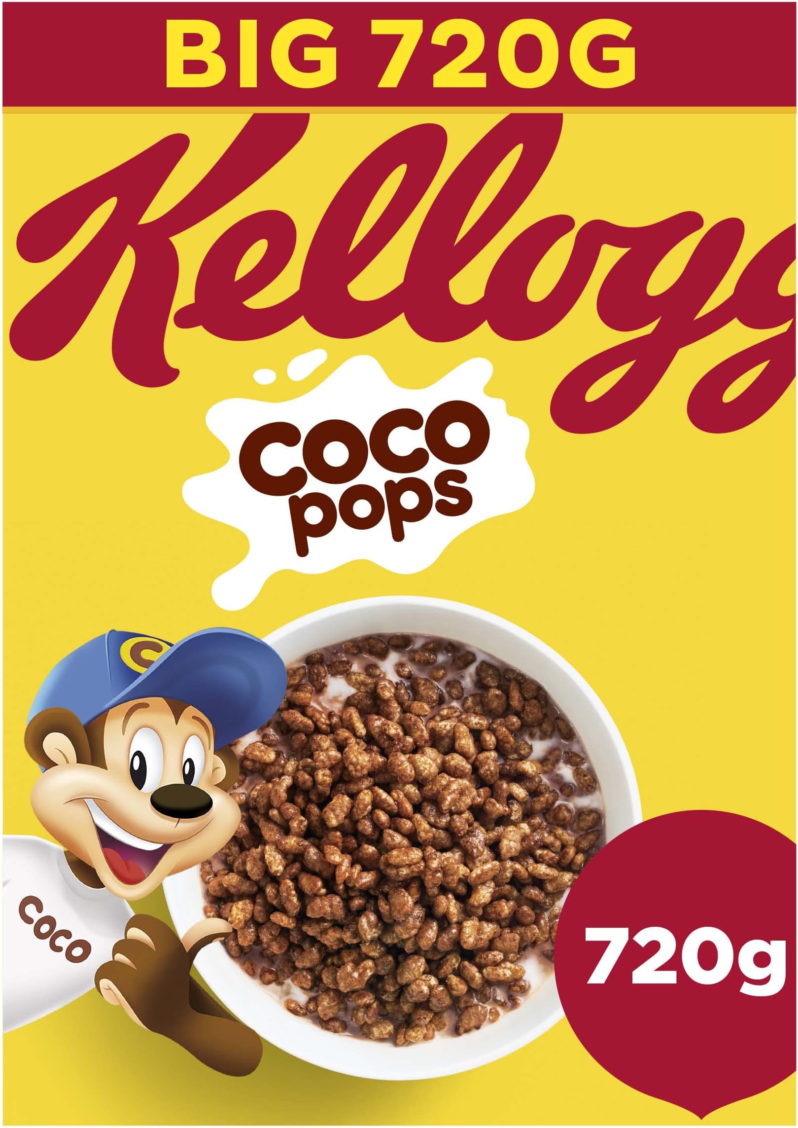 Kellogg's Coco Pops Breakfast Cereal Big Box, 720g