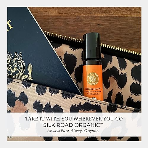 Miniatura 6 de Silk Road Organic Aceite esencial Citrus Glow Revive Blend roll-on 100% puro, certificado por USDA, cítricos y vainilla, edificante y energizante,
