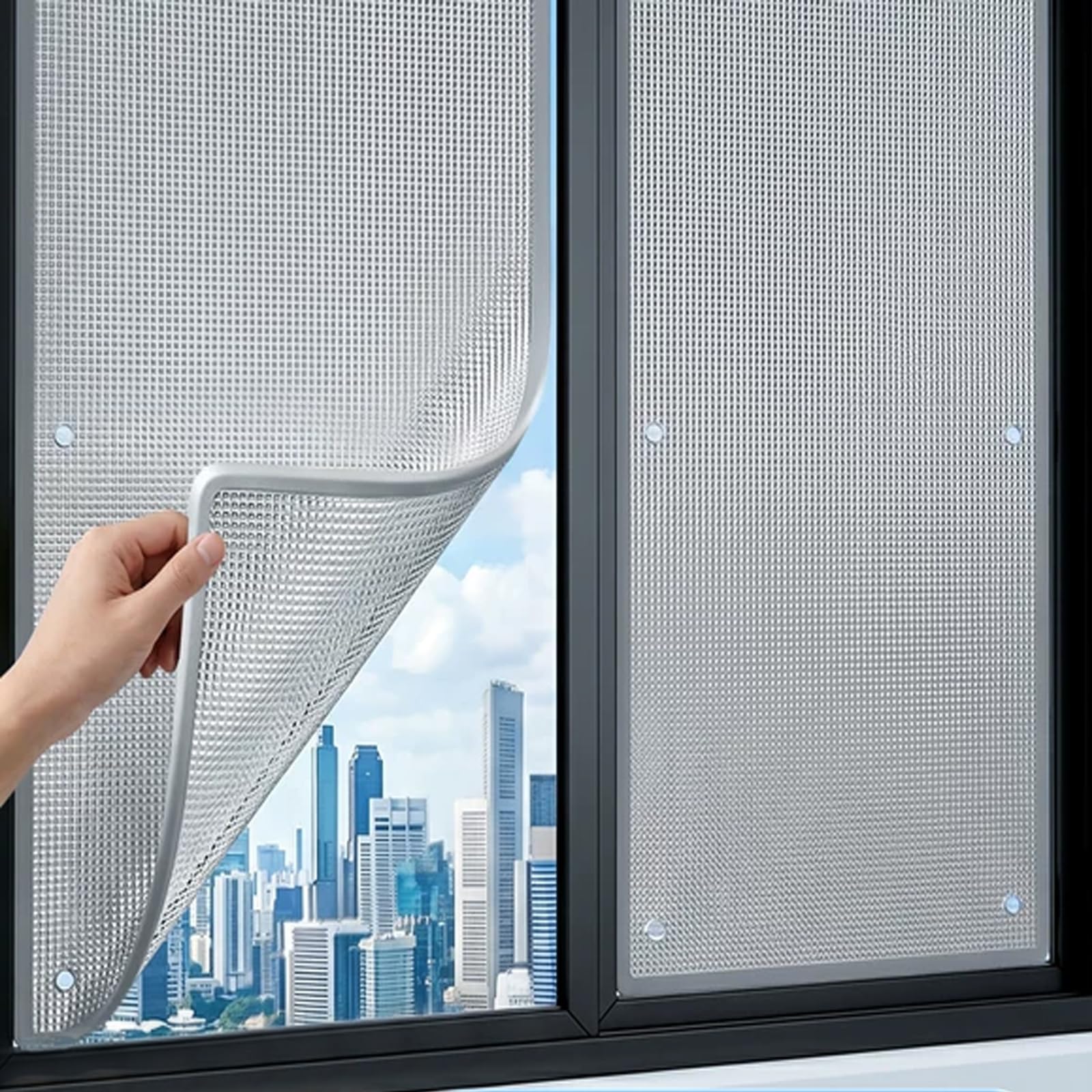 Self-Adhesive Reflective Window Film Anti Glare Anti Uv Glass Film,Reusable Aluminum Foil Thermal Insulation Shield,for Office Home Kitchen Bedroom Bathroom,Cool Down (40x110cm)