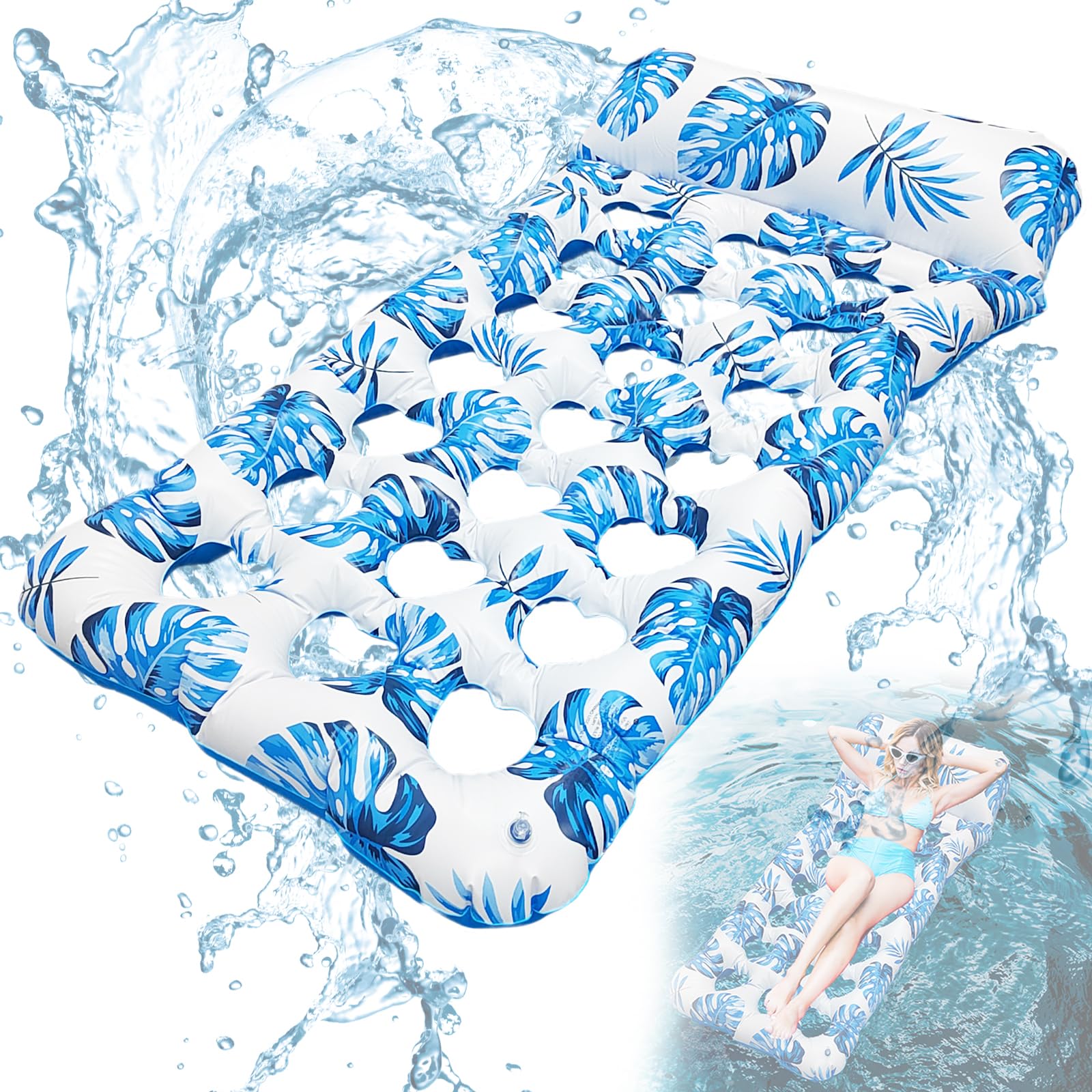 ACTOYS Colchón Inflable para Piscina para Adultos, Flotador de Piscina de 180 cm, boya Inflable para Piscina de piña, Juguete para Fiesta en la Piscina para Piscina, Playa, océano