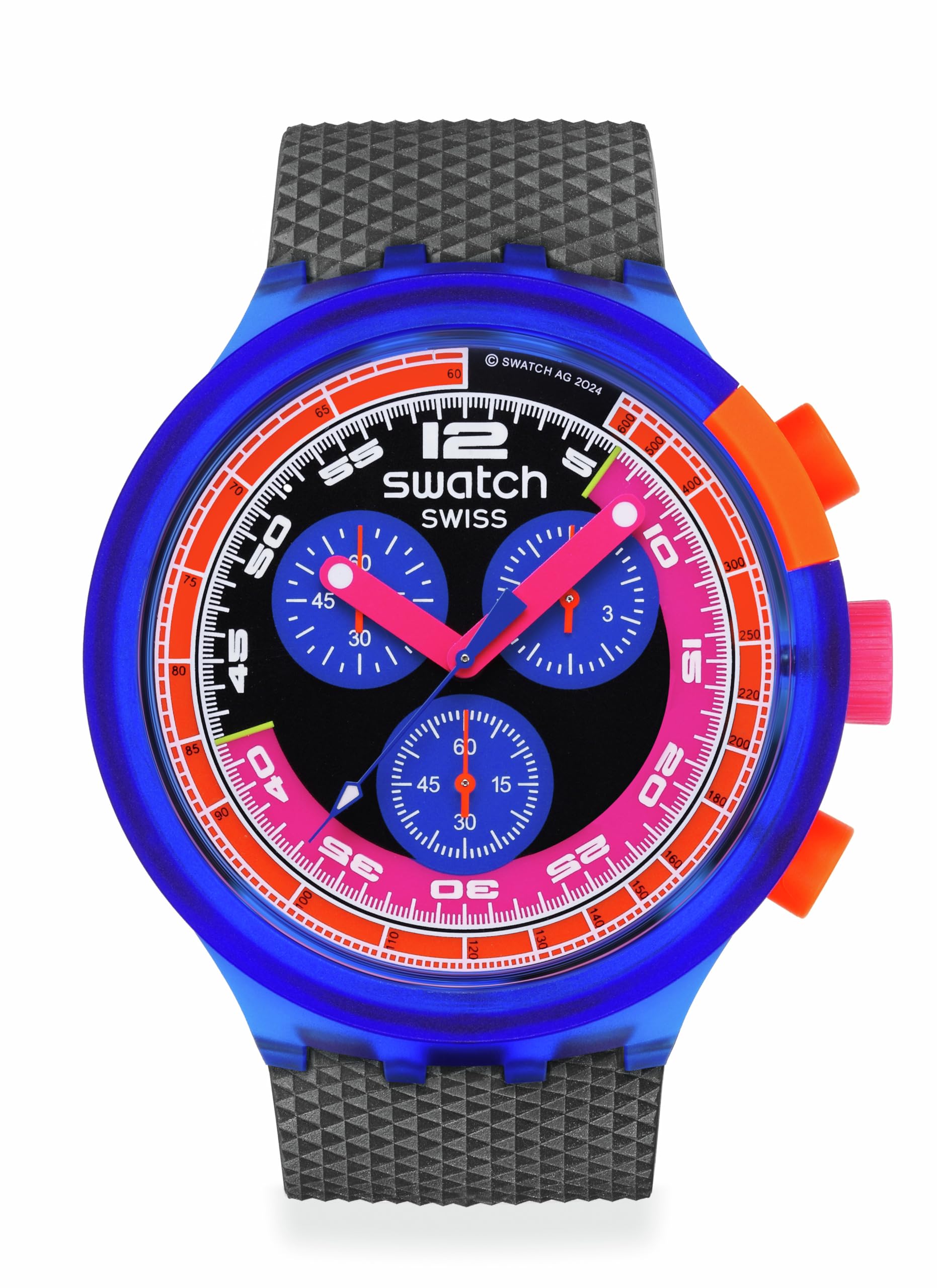 Swatch Big Bold Chrono Unisex Watch Casual Polymer Transparent Quartz Waterproof